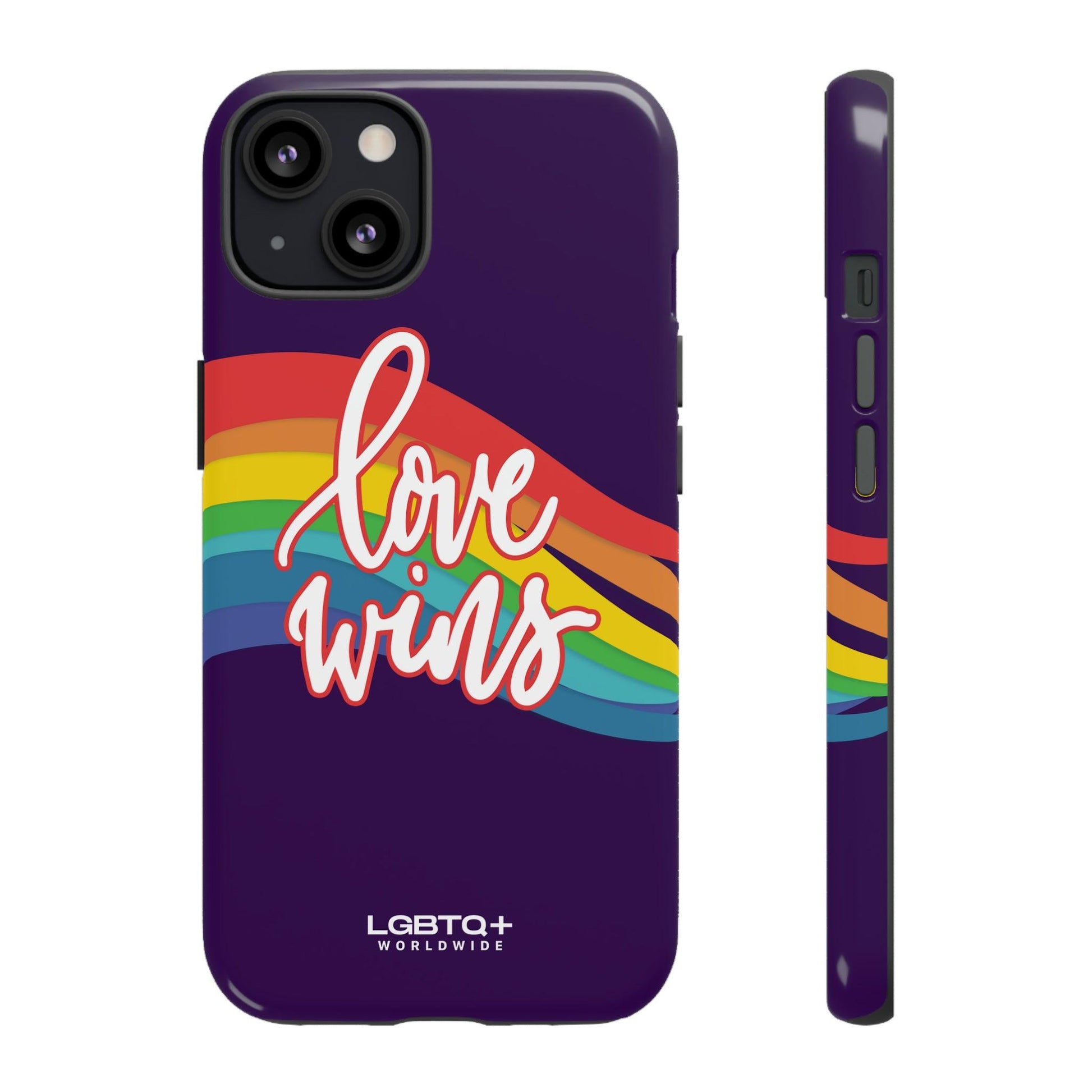 LGBTQWorldwide - ,,LIEBE GEWINNT" Doppelgehäuse Handyhülle Accessories, Glossy, iPhone Cases, Matte, Phone accessory, Phone Cases, Samsung Cases, Thermo, Valentine's Day Picks lgbtq Bekleidung Accessoires unisex Zubehör