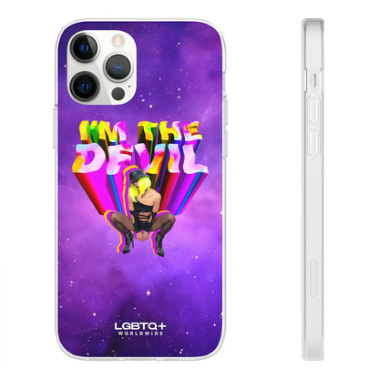 LGBTQWorldwide - ,,I AM THE DEVIL" Flexible Handyhülle Accessories, Case, iPhone, iPhone Cases, Phone accessory, Phone Cases, Samsung Cases, silikon, Valentine's Day promotion lgbtq Bekleidung Accessoires unisex Zubehör