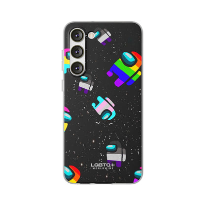 LGBTQWorldwide - ,,IMPOSTER" Flexible Handyhülle Accessories, Case, iPhone, iPhone Cases, Phone accessory, Phone Cases, Samsung Cases, silikon, Valentine's Day promotion lgbtq Bekleidung Accessoires unisex Zubehör