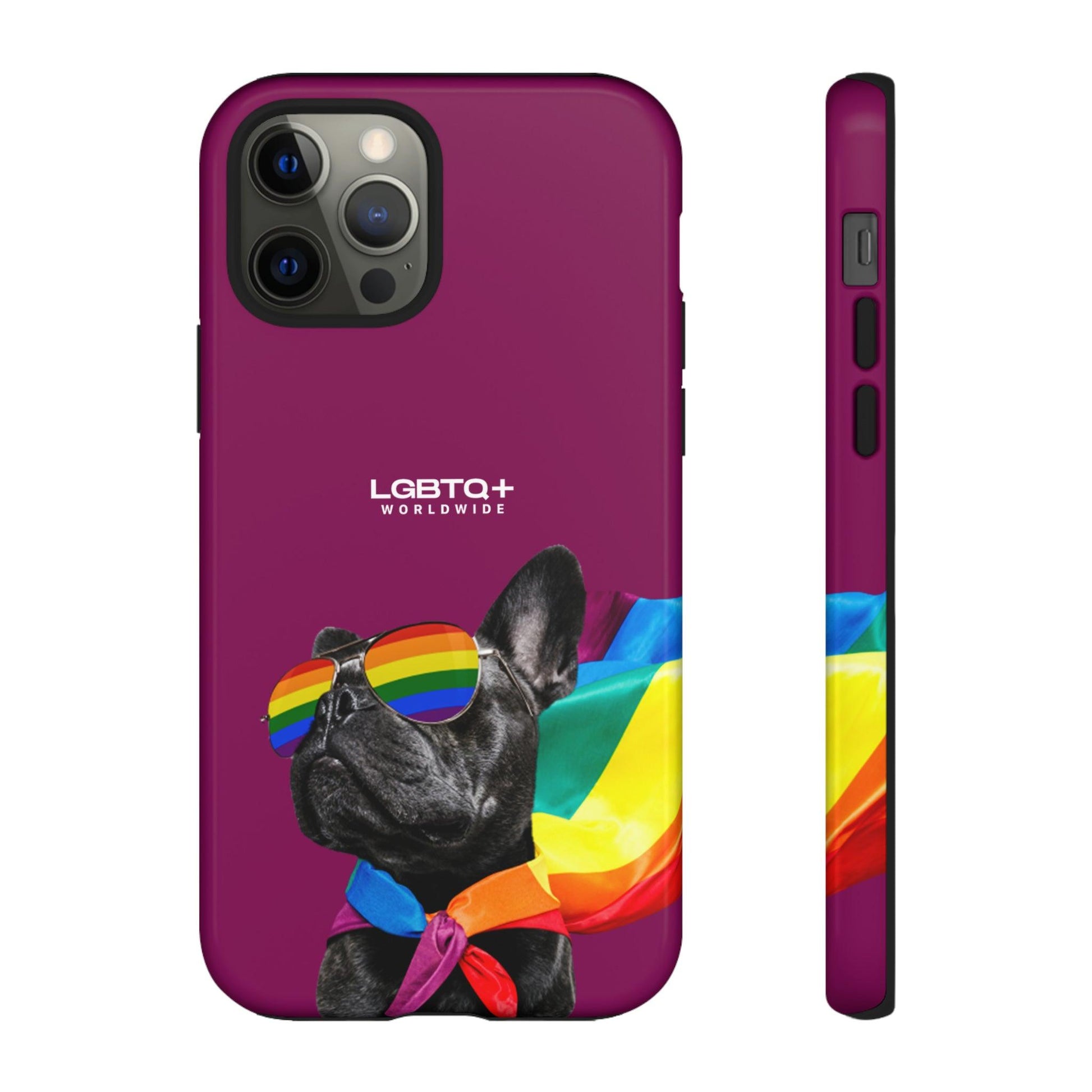 LGBTQWorldwide - ,,GLÜCKLICHER HUND" Doppelgehäuse Handyhülle Accessories, Glossy, iPhone Cases, Matte, Phone accessory, Phone Cases, Samsung Cases, Thermo, Valentine's Day Picks lgbtq Bekleidung Accessoires unisex Zubehör