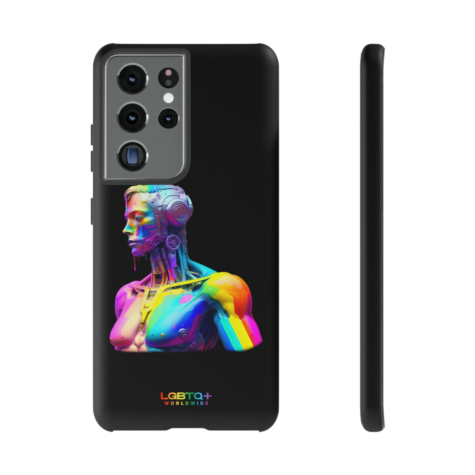 LGBTQWorldwide - ,,ZUKÜNFTIGER ROBOTER" Doppelgehäuse Handyhülle Accessories, Glossy, iPhone Cases, Matte, Phone accessory, Phone Cases, Samsung Cases, tough, Valentine's Day Picks lgbtq Bekleidung Accessoires unisex Zubehör