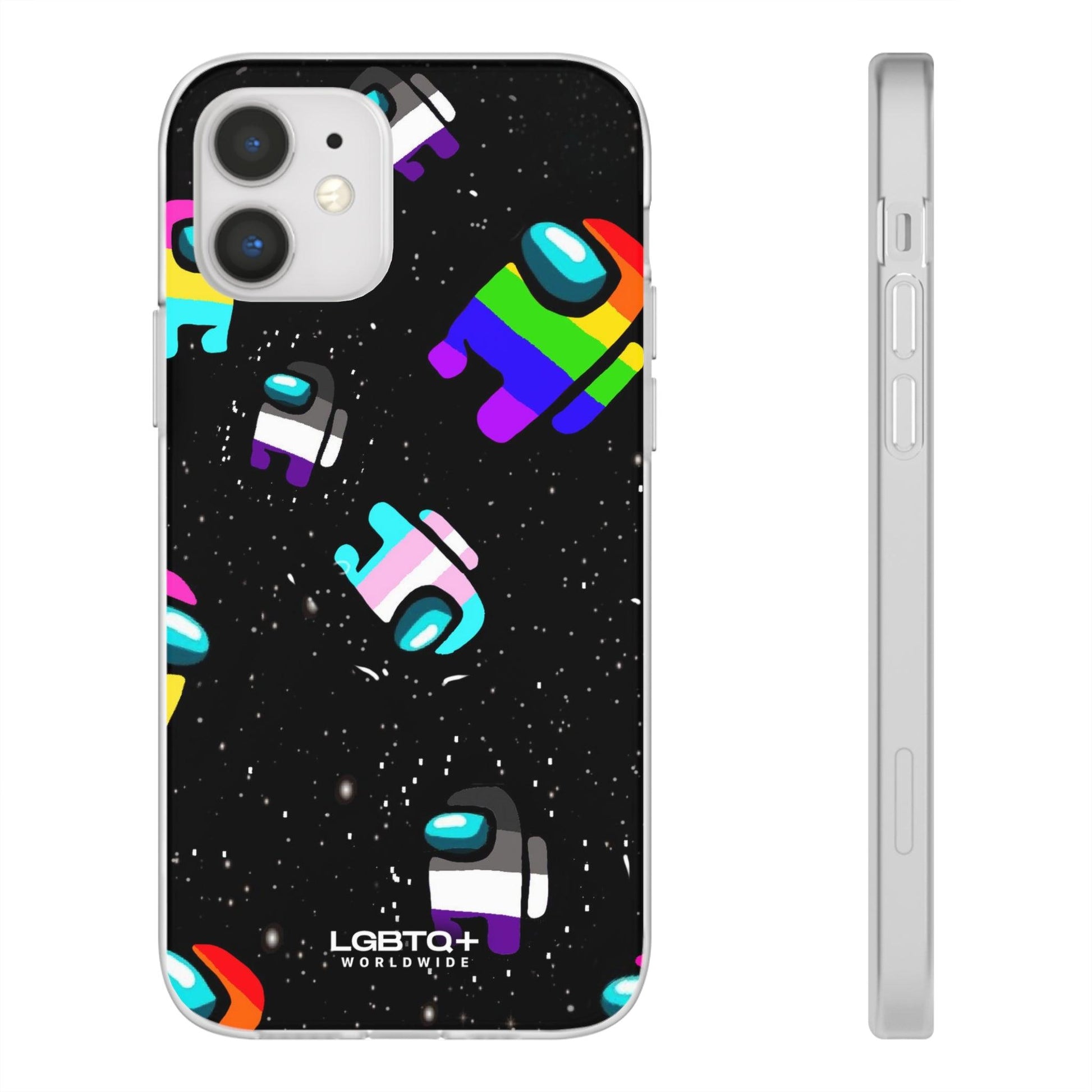 LGBTQWorldwide - ,,IMPOSTER" Flexible Handyhülle Accessories, Case, iPhone, iPhone Cases, Phone accessory, Phone Cases, Samsung Cases, silikon, Valentine's Day promotion lgbtq Bekleidung Accessoires unisex Zubehör