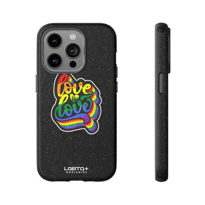 LGBTQWorldwide - ,,LOVE IS LOVE" Doppelgehäuse Handyhülle Accessories, Glossy, iPhone Cases, Matte, Phone accessory, Phone Cases, Samsung Cases, Thermo, Valentine's Day Picks lgbtq Bekleidung Accessoires unisex Zubehör