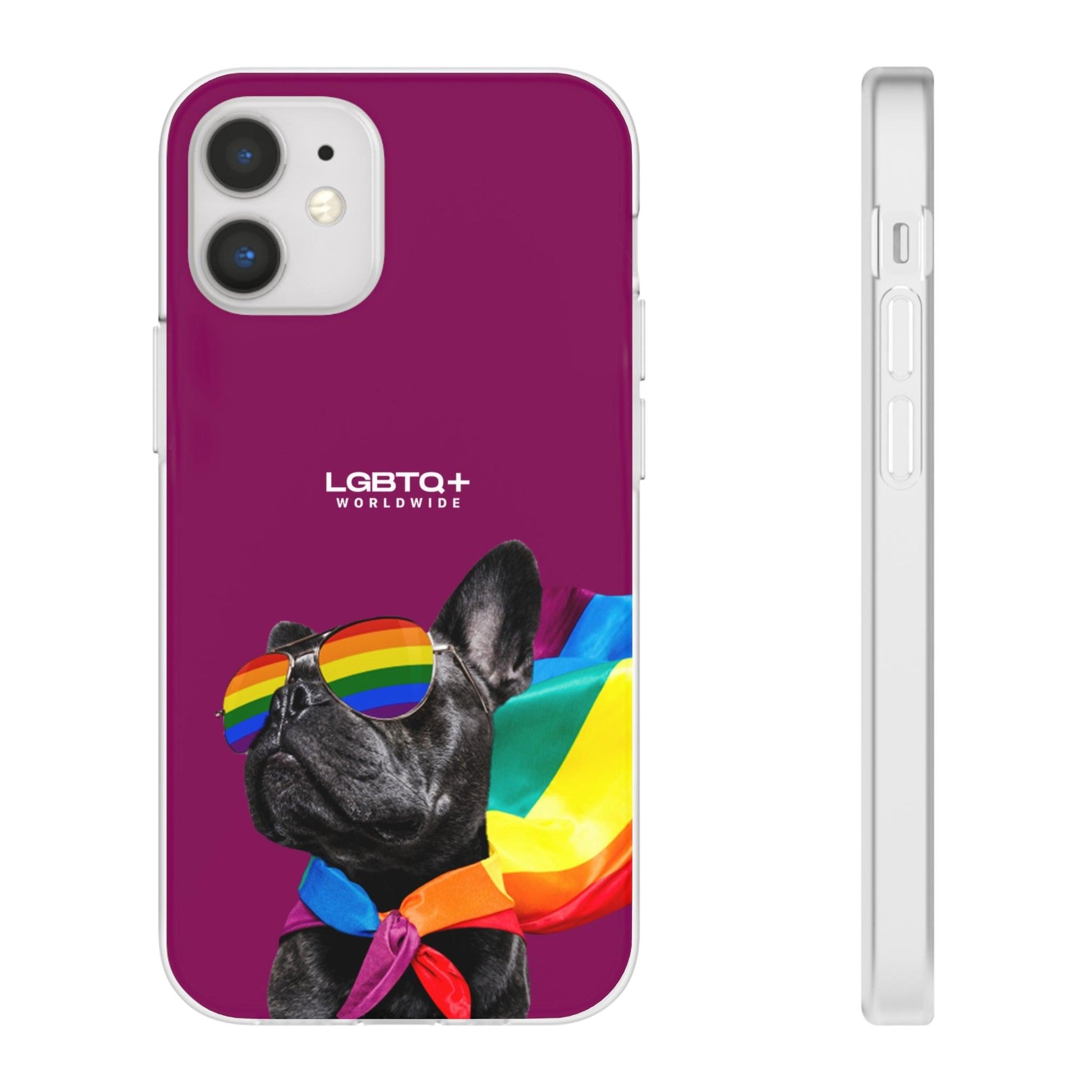 LGBTQWorldwide - ,,GLÜCKLICHER HUND" Flexible Handyhülle Accessories, Case, iPhone, iPhone Cases, Phone accessory, Phone Cases, Samsung Cases, silikon, Valentine's Day promotion lgbtq Bekleidung Accessoires unisex Zubehör