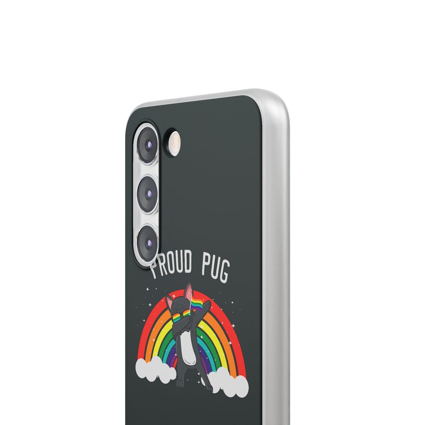 LGBTQWorldwide - ,,PROUD PUG" Flexible Handyhülle Accessories, Case, iPhone, iPhone Cases, Phone accessory, Phone Cases, Samsung Cases, silikon, Valentine's Day promotion lgbtq Bekleidung Accessoires unisex Zubehör