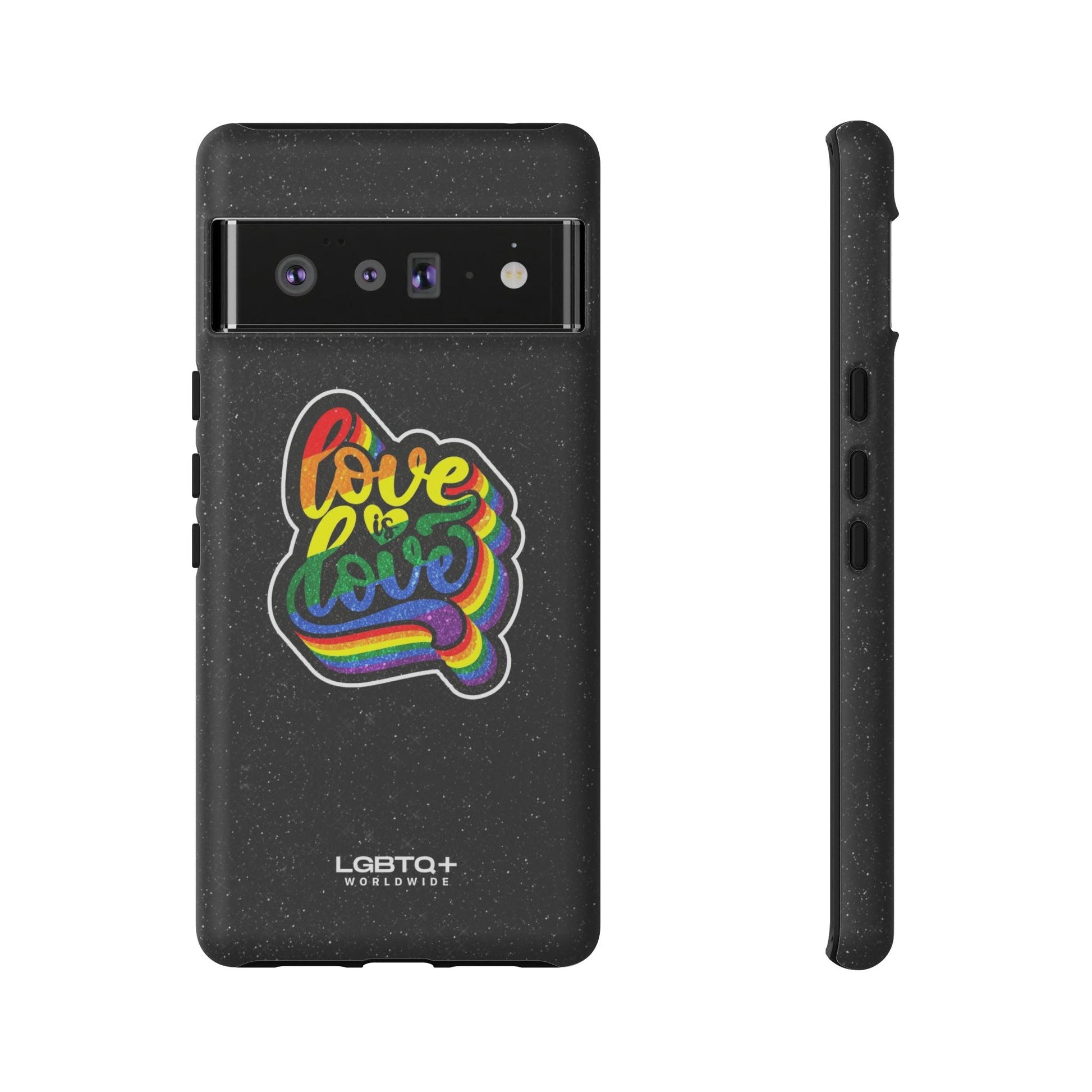 LGBTQWorldwide - ,,LOVE IS LOVE" Doppelgehäuse Handyhülle Accessories, Glossy, iPhone Cases, Matte, Phone accessory, Phone Cases, Samsung Cases, Thermo, Valentine's Day Picks lgbtq Bekleidung Accessoires unisex Zubehör