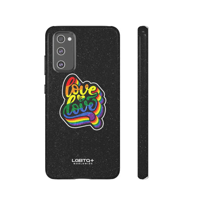 LGBTQWorldwide - ,,LOVE IS LOVE" Doppelgehäuse Handyhülle Accessories, Glossy, iPhone Cases, Matte, Phone accessory, Phone Cases, Samsung Cases, Thermo, Valentine's Day Picks lgbtq Bekleidung Accessoires unisex Zubehör