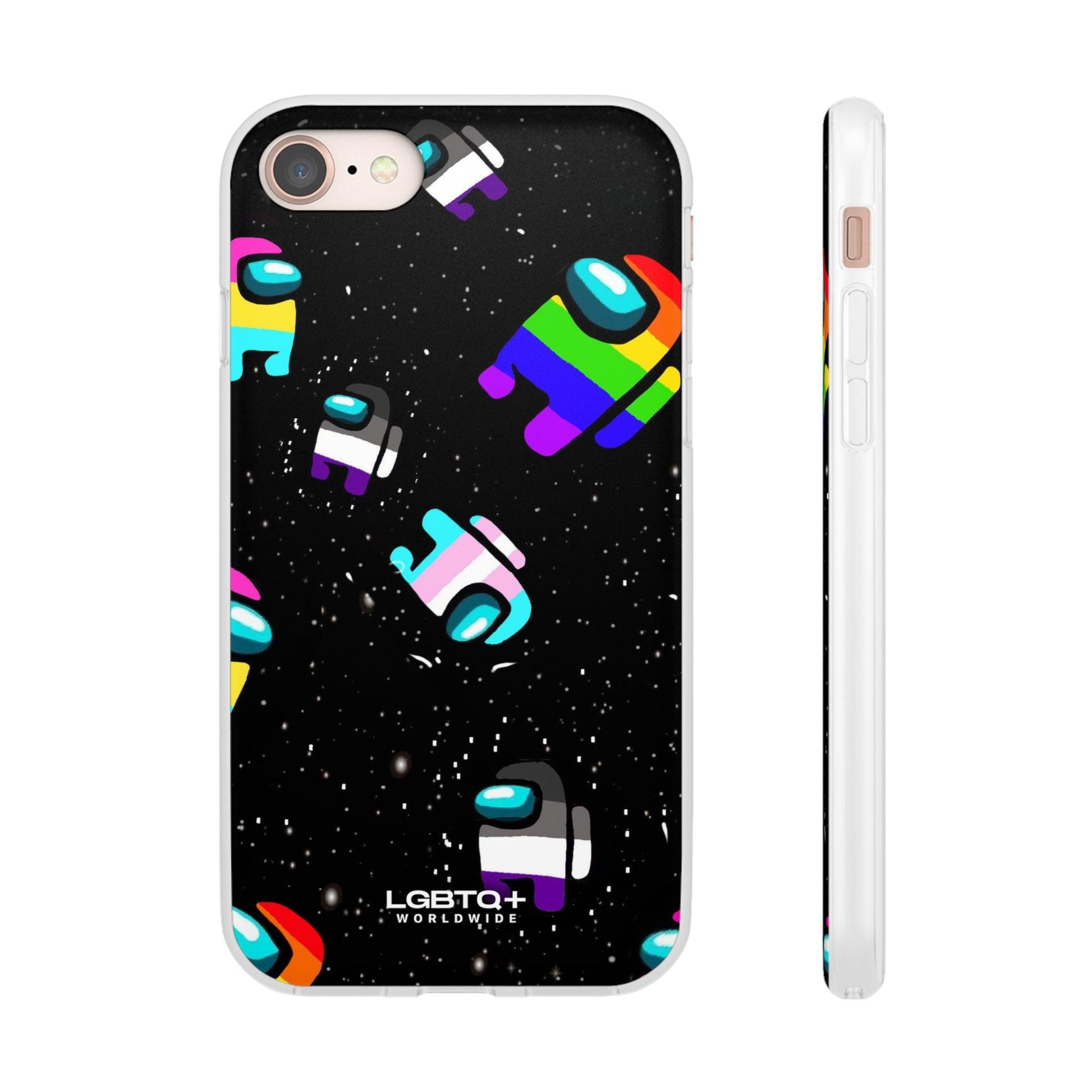 LGBTQWorldwide - ,,IMPOSTER" Flexible Handyhülle Accessories, Case, iPhone, iPhone Cases, Phone accessory, Phone Cases, Samsung Cases, silikon, Valentine's Day promotion lgbtq Bekleidung Accessoires unisex Zubehör