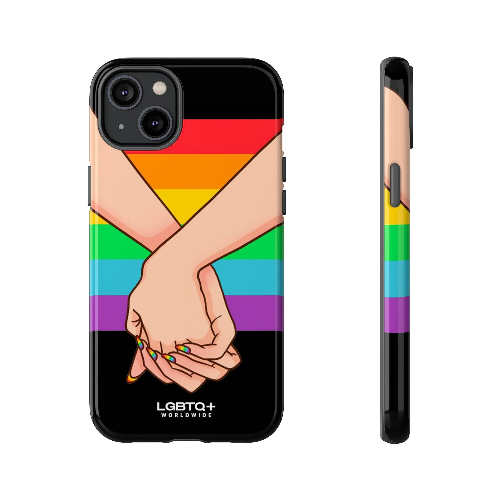 LGBTQWorldwide - ,,TOGETHER PRIDE" Doppelgehäuse Handyhülle Accessories, Glossy, iPhone Cases, Matte, Phone accessory, Phone Cases, Samsung Cases, Thermo, Valentine's Day Picks lgbtq Bekleidung Accessoires unisex Zubehör