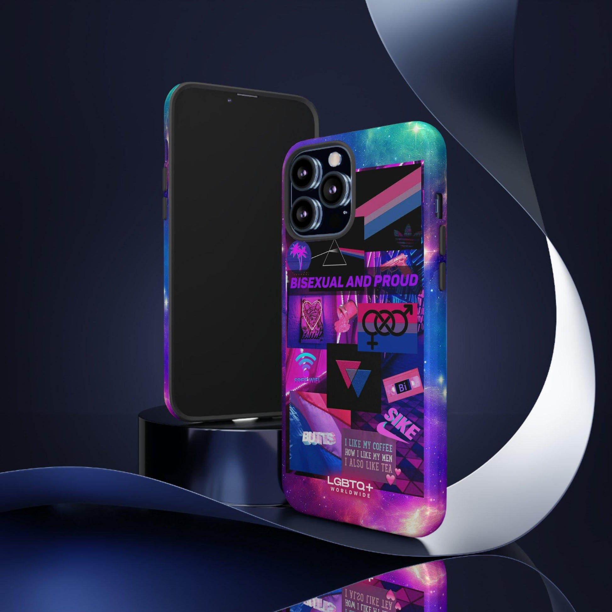 LGBTQWorldwide - ,,BISEXUAL" Doppelgehäuse Handyhülle Accessories, Glossy, iPhone Cases, Matte, Phone accessory, Phone Cases, Samsung Cases, Thermo, Valentine's Day Picks lgbtq Bekleidung Accessoires unisex Zubehör