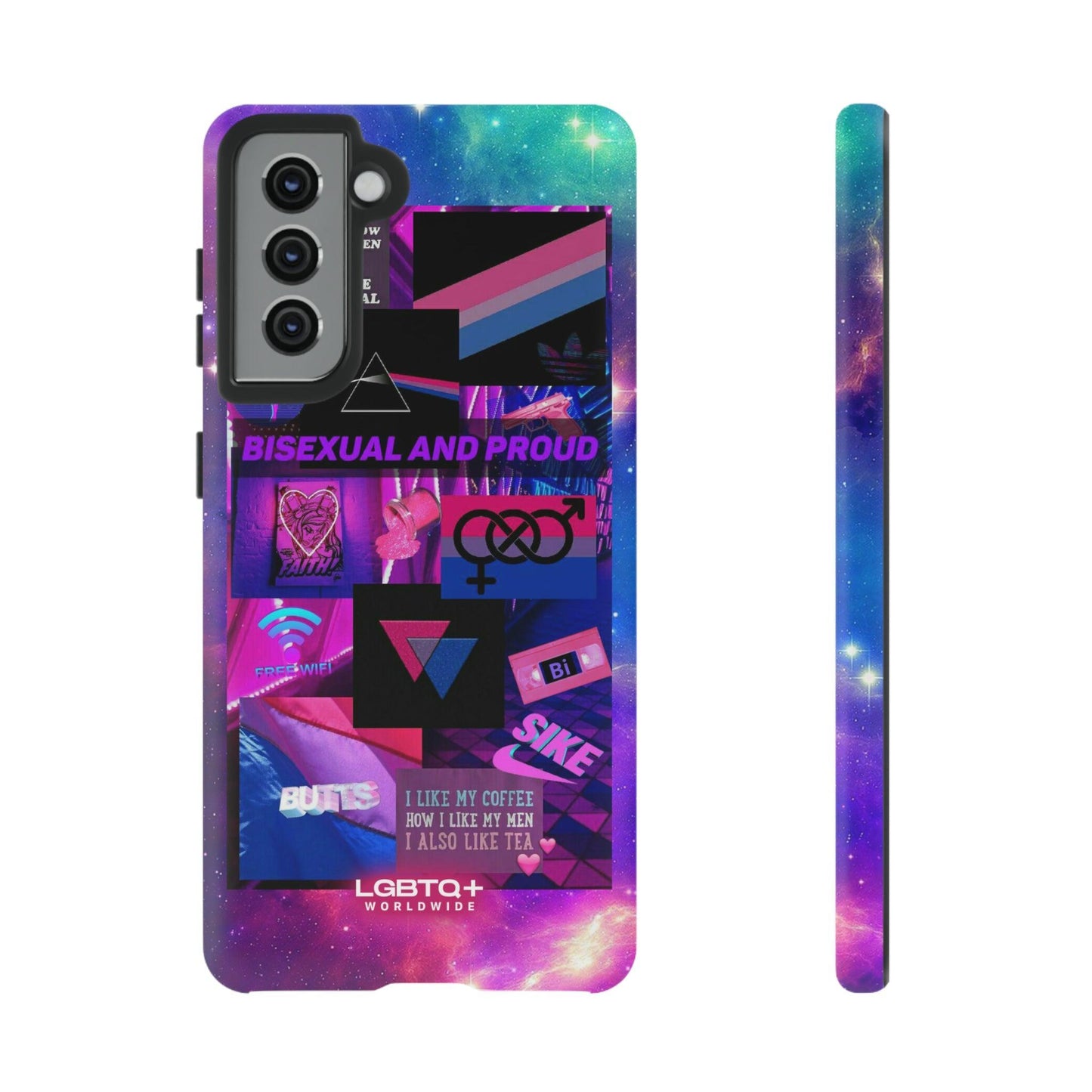 LGBTQWorldwide - ,,BISEXUAL" Doppelgehäuse Handyhülle Accessories, Glossy, iPhone Cases, Matte, Phone accessory, Phone Cases, Samsung Cases, Thermo, Valentine's Day Picks lgbtq Bekleidung Accessoires unisex Zubehör