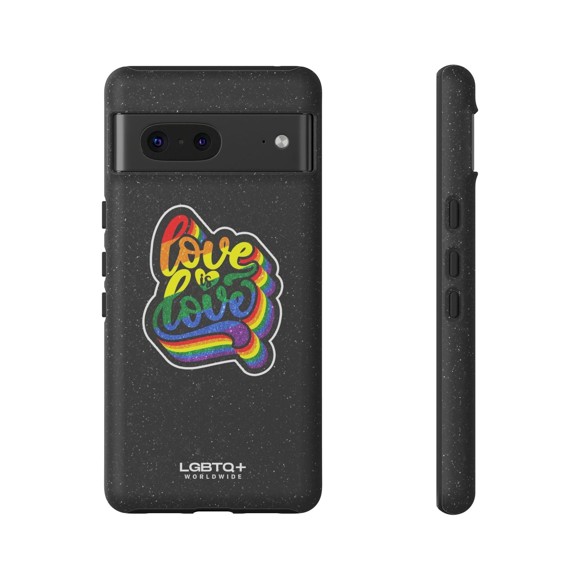 LGBTQWorldwide - ,,LOVE IS LOVE" Doppelgehäuse Handyhülle Accessories, Glossy, iPhone Cases, Matte, Phone accessory, Phone Cases, Samsung Cases, Thermo, Valentine's Day Picks lgbtq Bekleidung Accessoires unisex Zubehör