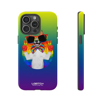 LGBTQWorldwide - ,,GLÜCKLICHER HUND" Doppelgehäuse Handyhülle Accessories, Glossy, iPhone Cases, Matte, Phone accessory, Phone Cases, Samsung Cases, Thermo, Valentine's Day Picks lgbtq Bekleidung Accessoires unisex Zubehör