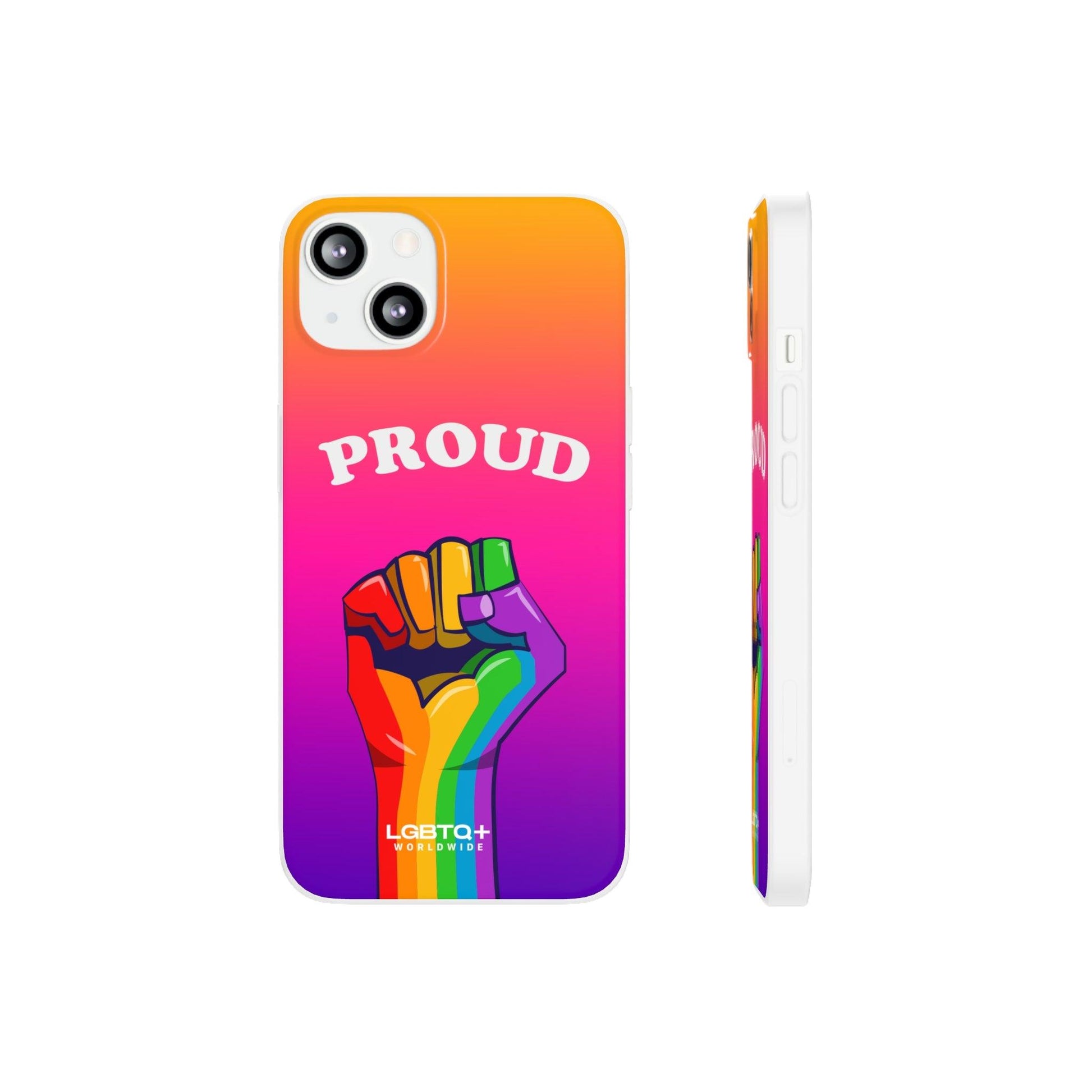 LGBTQWorldwide - ,,GLÜCKLICH" Flexible Handyhülle Accessories, Case, iPhone, iPhone Cases, Phone accessory, Phone Cases, Samsung Cases, silikon, Valentine's Day promotion lgbtq Bekleidung Accessoires unisex Zubehör