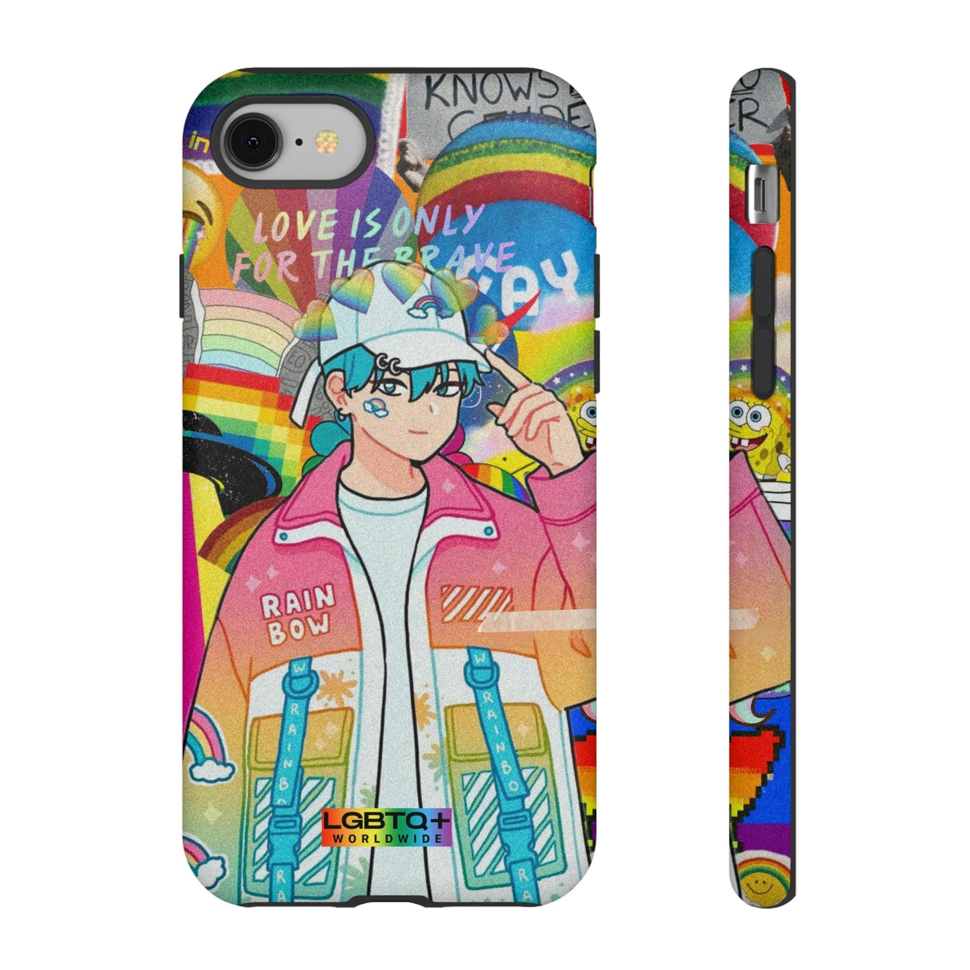 LGBTQWorldwide - ,,REGENBOGEN JUNGE" Doppelgehäuse Handyhülle Accessories, Glossy, iPhone Cases, Matte, Phone accessory, Phone Cases, Samsung Cases, Thermo, Valentine's Day Picks lgbtq Bekleidung Accessoires unisex Zubehör