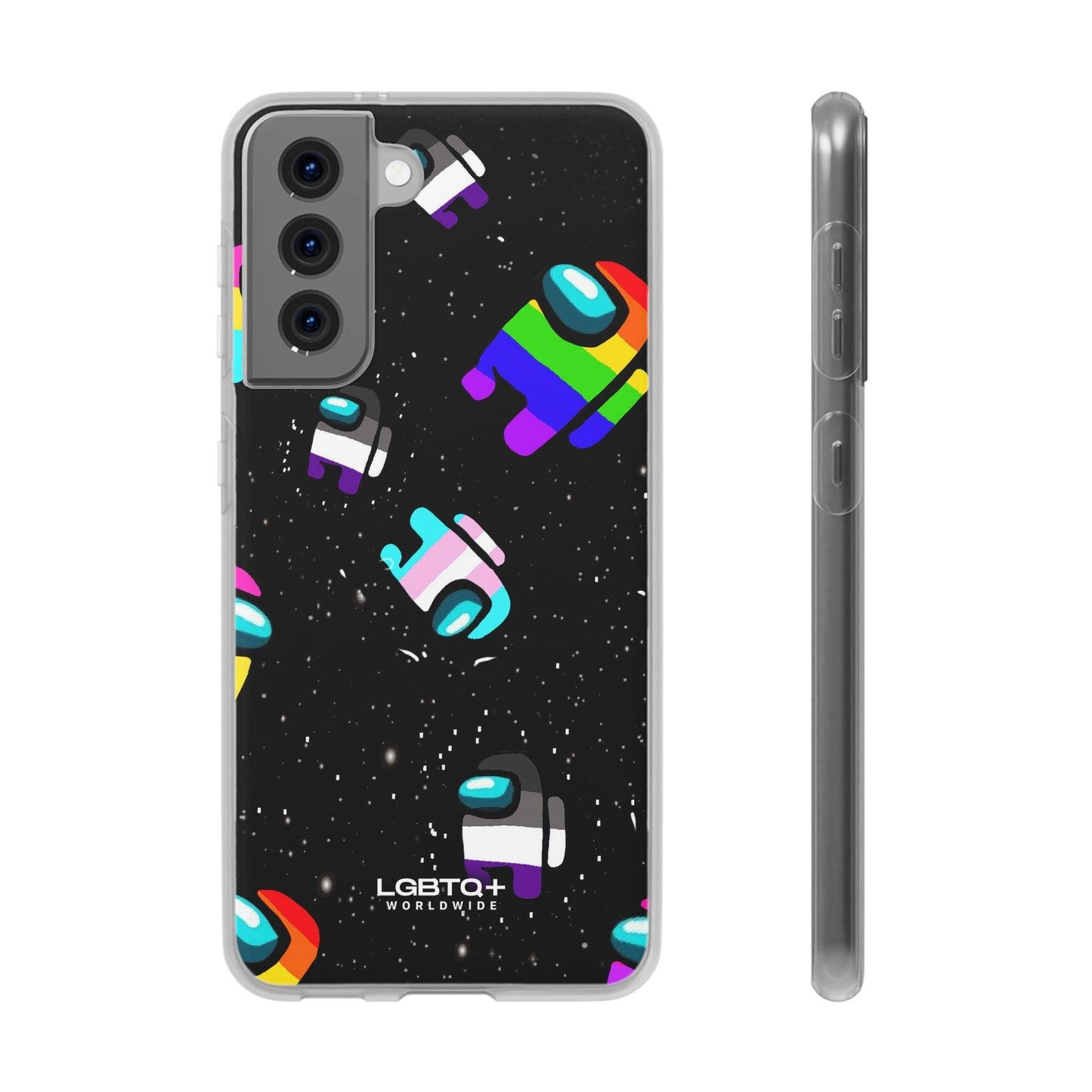 LGBTQWorldwide - ,,IMPOSTER" Flexible Handyhülle Accessories, Case, iPhone, iPhone Cases, Phone accessory, Phone Cases, Samsung Cases, silikon, Valentine's Day promotion lgbtq Bekleidung Accessoires unisex Zubehör