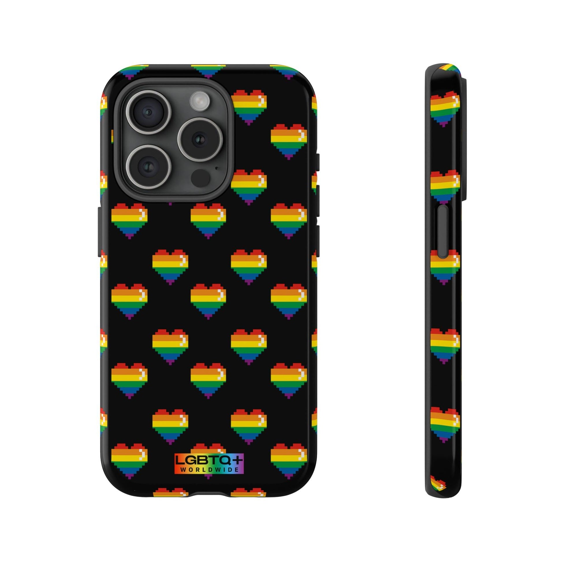 LGBTQWorldwide - ,,COMIC HERZEN" Doppelgehäuse Handyhülle Accessories, Glossy, iPhone Cases, Matte, Phone accessory, Phone Cases, Samsung Cases, Thermo, Valentine's Day Picks lgbtq Bekleidung Accessoires unisex Zubehör