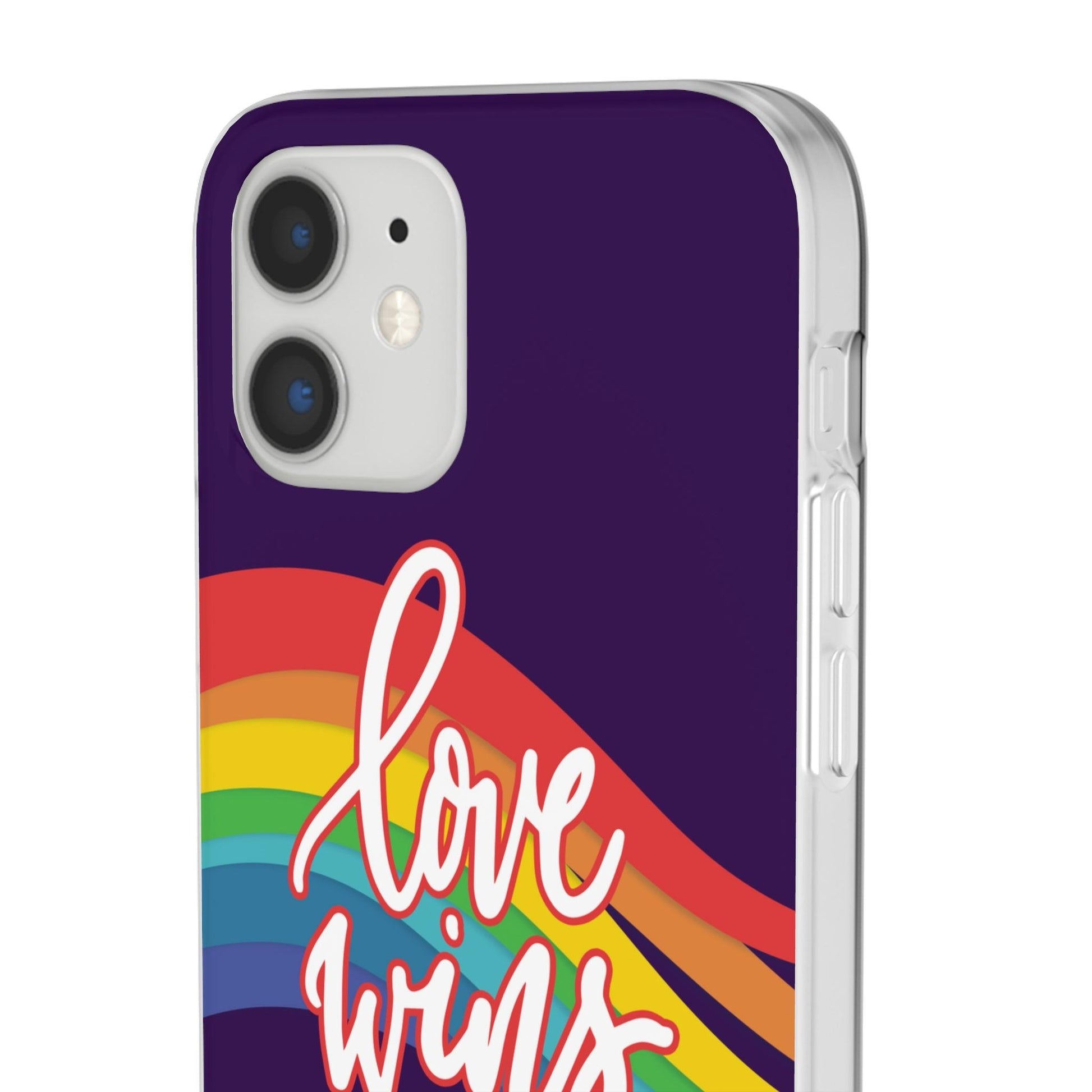 LGBTQWorldwide - ,,LIEBE GEWINNT" Flexible Handyhülle Accessories, Case, iPhone, iPhone Cases, Phone accessory, Phone Cases, Samsung Cases, silikon, Valentine's Day promotion lgbtq Bekleidung Accessoires unisex Zubehör