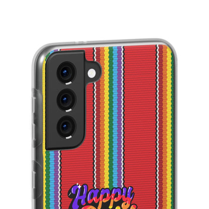 LGBTQWorldwide - ,,HAPPY PRIDE" Flexible Handyhülle Accessories, Case, iPhone, iPhone Cases, Phone accessory, Phone Cases, Samsung Cases, silikon, Valentine's Day promotion lgbtq Bekleidung Accessoires unisex Zubehör