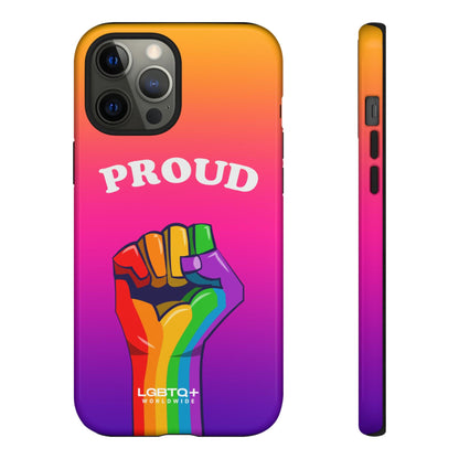 LGBTQWorldwide - ,,GLÜCKLICH" Doppelgehäuse Handyhülle Accessories, Glossy, iPhone Cases, Matte, Phone accessory, Phone Cases, Samsung Cases, Thermo, Valentine's Day Picks lgbtq Bekleidung Accessoires unisex Zubehör