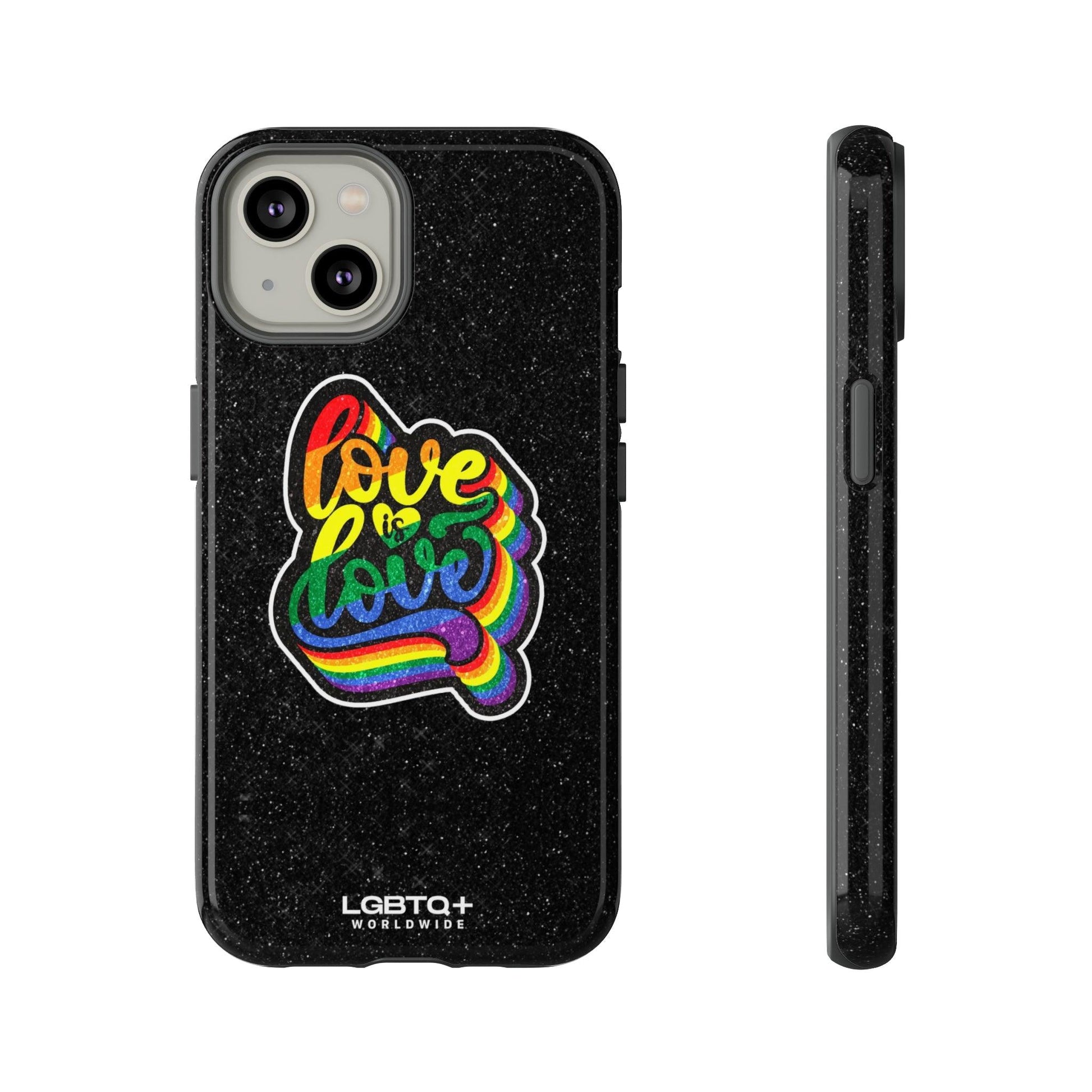 LGBTQWorldwide - ,,LOVE IS LOVE" Doppelgehäuse Handyhülle Accessories, Glossy, iPhone Cases, Matte, Phone accessory, Phone Cases, Samsung Cases, Thermo, Valentine's Day Picks lgbtq Bekleidung Accessoires unisex Zubehör