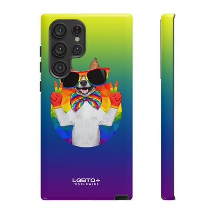 LGBTQWorldwide - ,,GLÜCKLICHER HUND" Doppelgehäuse Handyhülle Accessories, Glossy, iPhone Cases, Matte, Phone accessory, Phone Cases, Samsung Cases, Thermo, Valentine's Day Picks lgbtq Bekleidung Accessoires unisex Zubehör