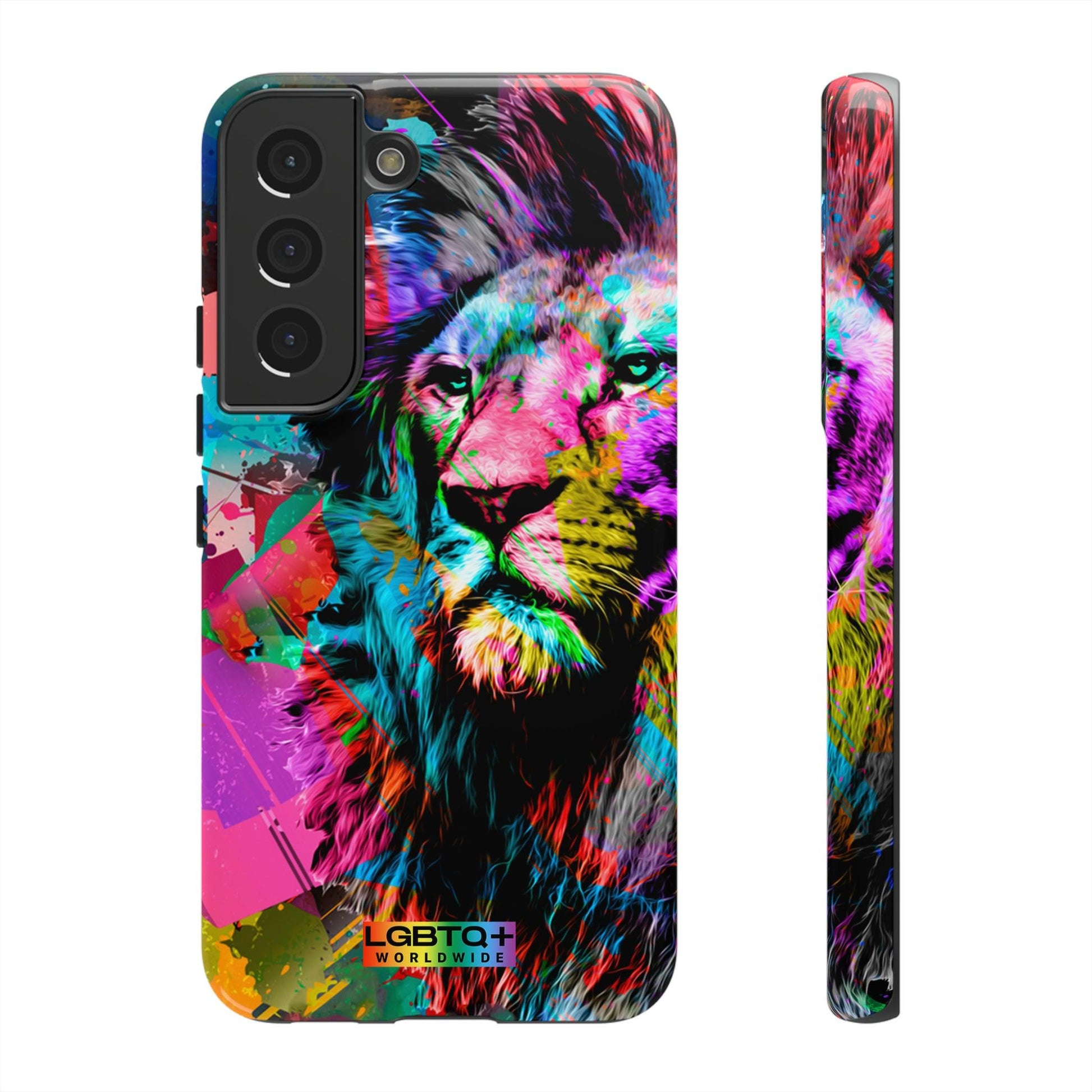 LGBTQWorldwide - ,,STARKER LÖWE" Doppelgehäuse Handyhülle Accessories, Glossy, iPhone Cases, Matte, Phone accessory, Phone Cases, Samsung Cases, Thermo, Valentine's Day Picks lgbtq Bekleidung Accessoires unisex Zubehör