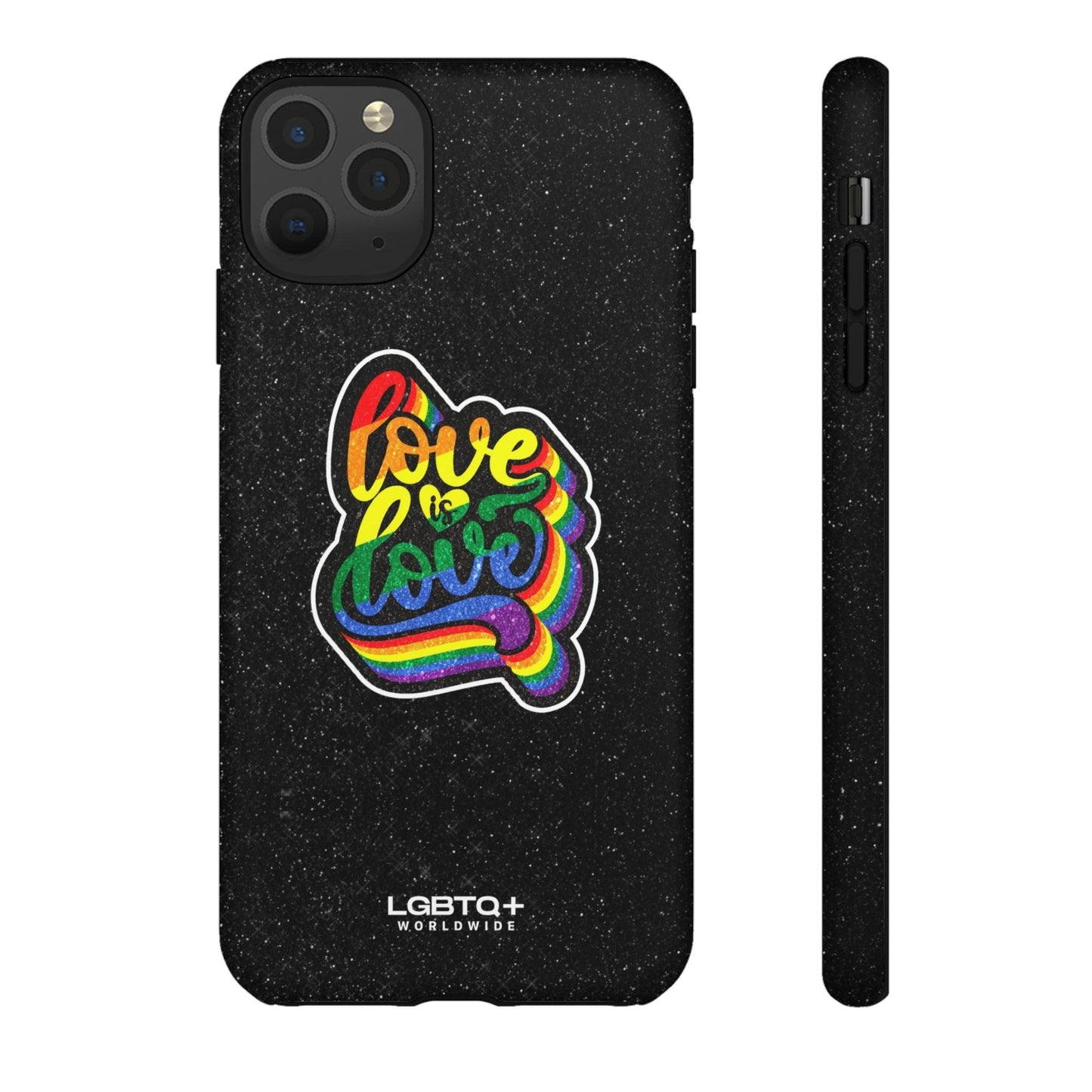 LGBTQWorldwide - ,,LOVE IS LOVE" Doppelgehäuse Handyhülle Accessories, Glossy, iPhone Cases, Matte, Phone accessory, Phone Cases, Samsung Cases, Thermo, Valentine's Day Picks lgbtq Bekleidung Accessoires unisex Zubehör