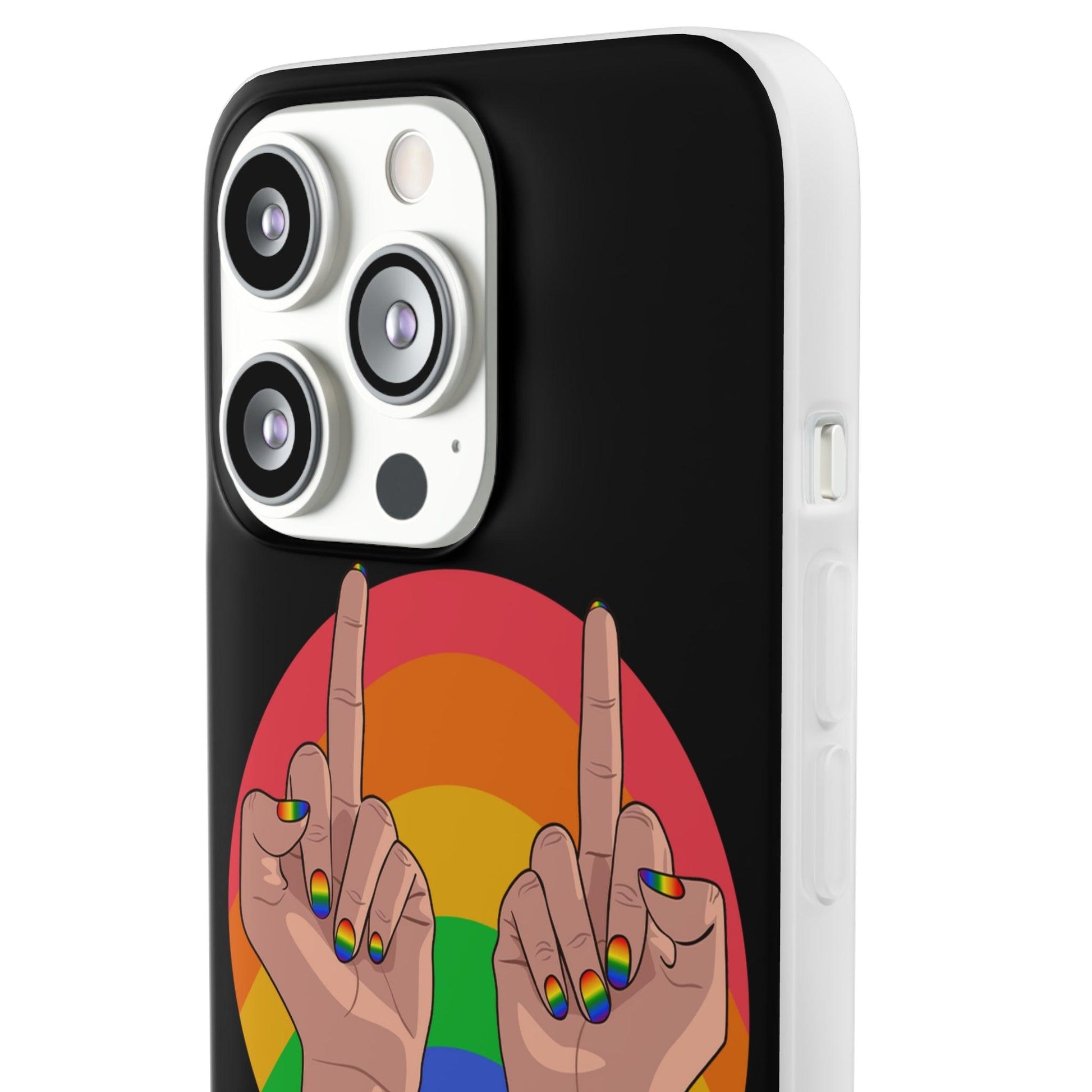 LGBTQWorldwide - ,,GIVE A FUCK" Flexible Handyhülle Accessories, Case, iPhone, iPhone Cases, Phone accessory, Phone Cases, Samsung Cases, silikon, Valentine's Day promotion lgbtq Bekleidung Accessoires unisex Zubehör