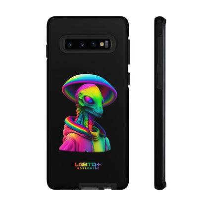 LGBTQWorldwide - ,,GLÜCKLICHES ALIEN" Doppelgehäuse Handyhülle Accessories, Glossy, iPhone Cases, Matte, Phone accessory, Phone Cases, Samsung Cases, tough, Valentine's Day Picks lgbtq Bekleidung Accessoires unisex Zubehör