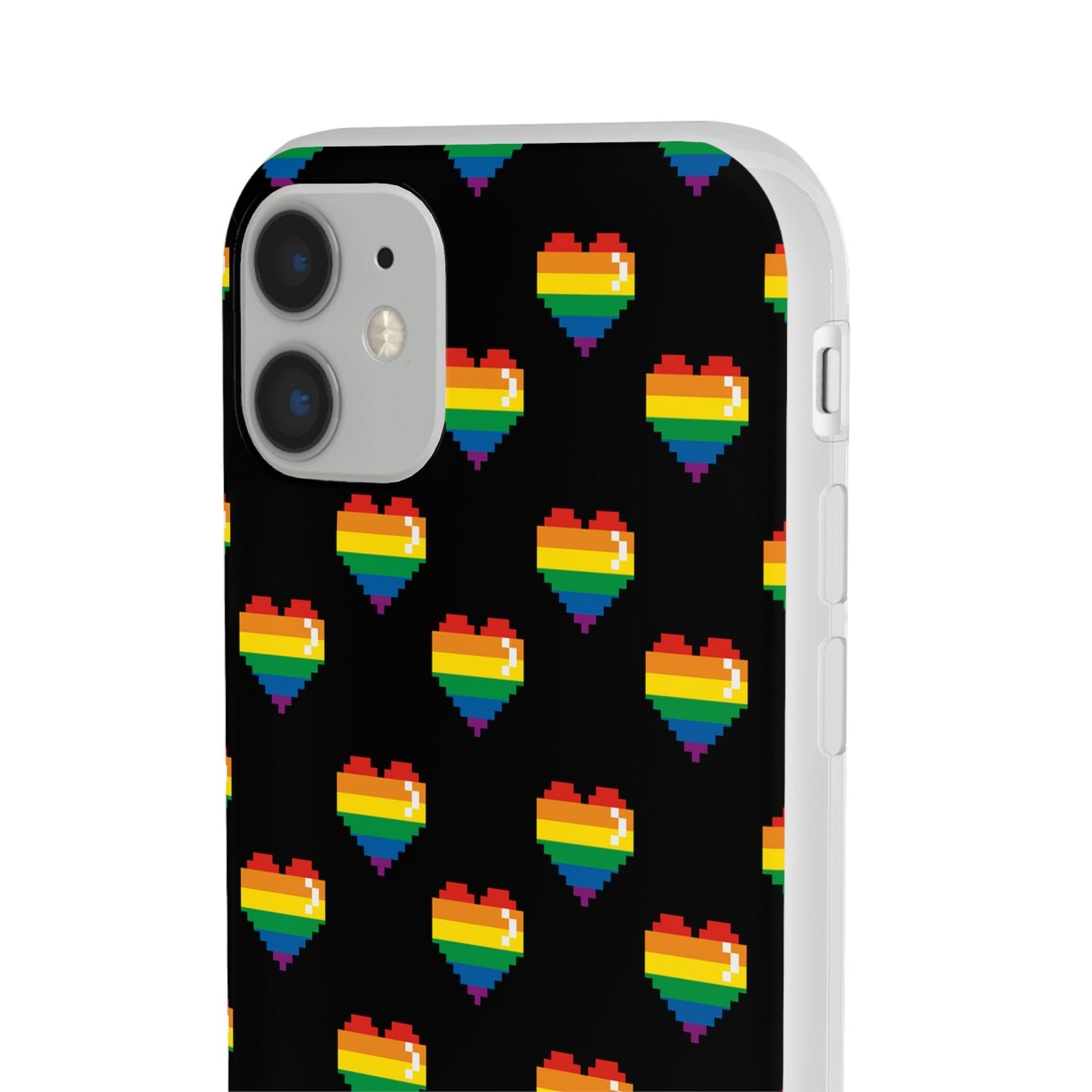 LGBTQWorldwide - ,,RETRO HERZ" Flexible Handyhülle Accessories, Case, iPhone, iPhone Cases, Phone accessory, Phone Cases, Samsung Cases, silikon, Valentine's Day promotion lgbtq Bekleidung Accessoires unisex Zubehör