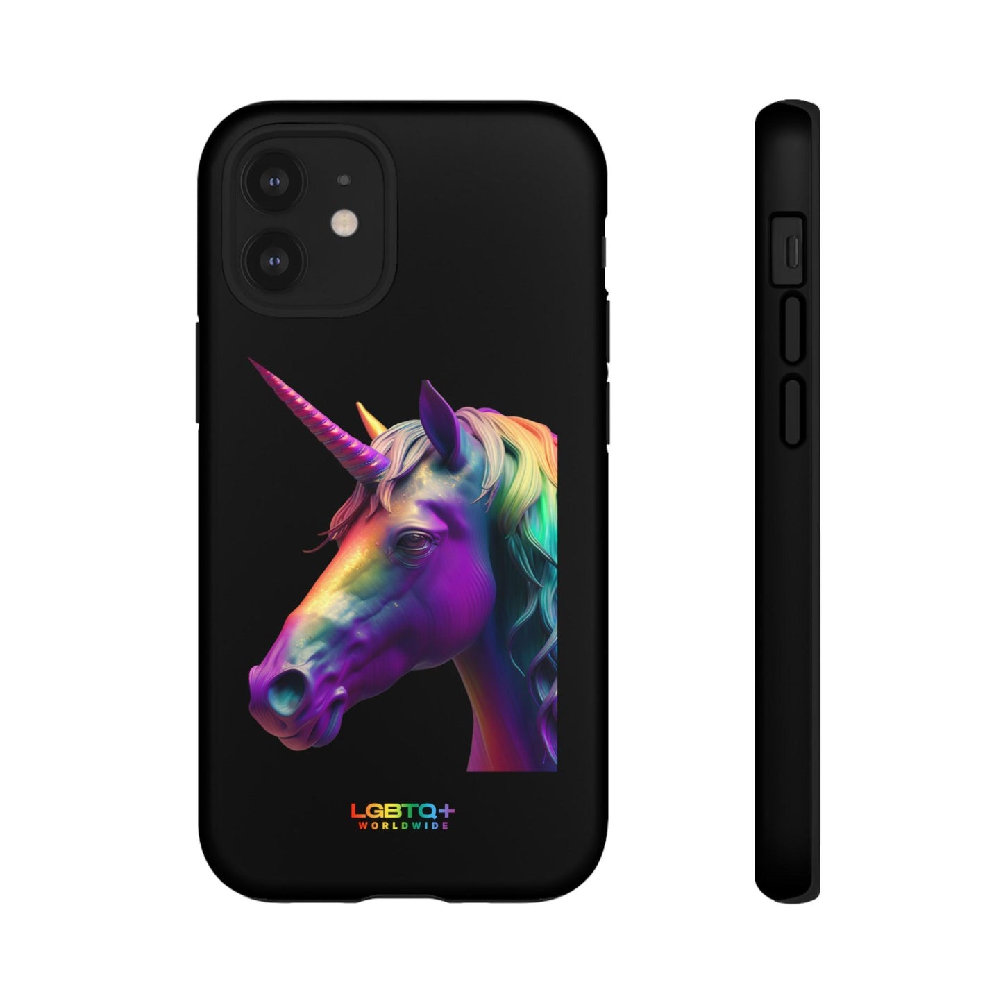 LGBTQWorldwide - ,,REGENBOGEN EINHORN" Doppelgehäuse Handyhülle Accessories, Glossy, iPhone Cases, Matte, Phone accessory, Phone Cases, Samsung Cases, tough, Valentine's Day Picks lgbtq Bekleidung Accessoires unisex Zubehör