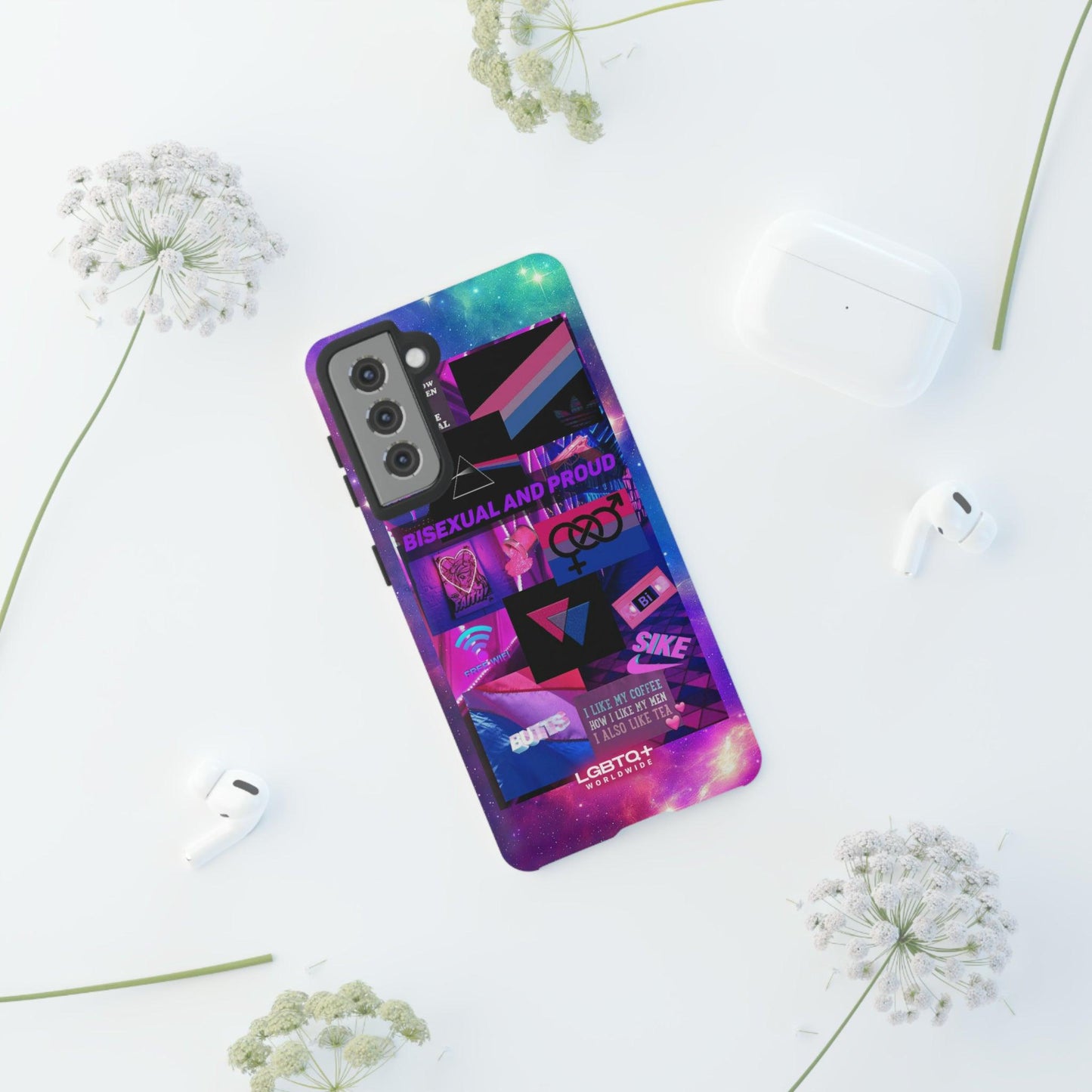 LGBTQWorldwide - ,,BISEXUAL" Doppelgehäuse Handyhülle Accessories, Glossy, iPhone Cases, Matte, Phone accessory, Phone Cases, Samsung Cases, Thermo, Valentine's Day Picks lgbtq Bekleidung Accessoires unisex Zubehör