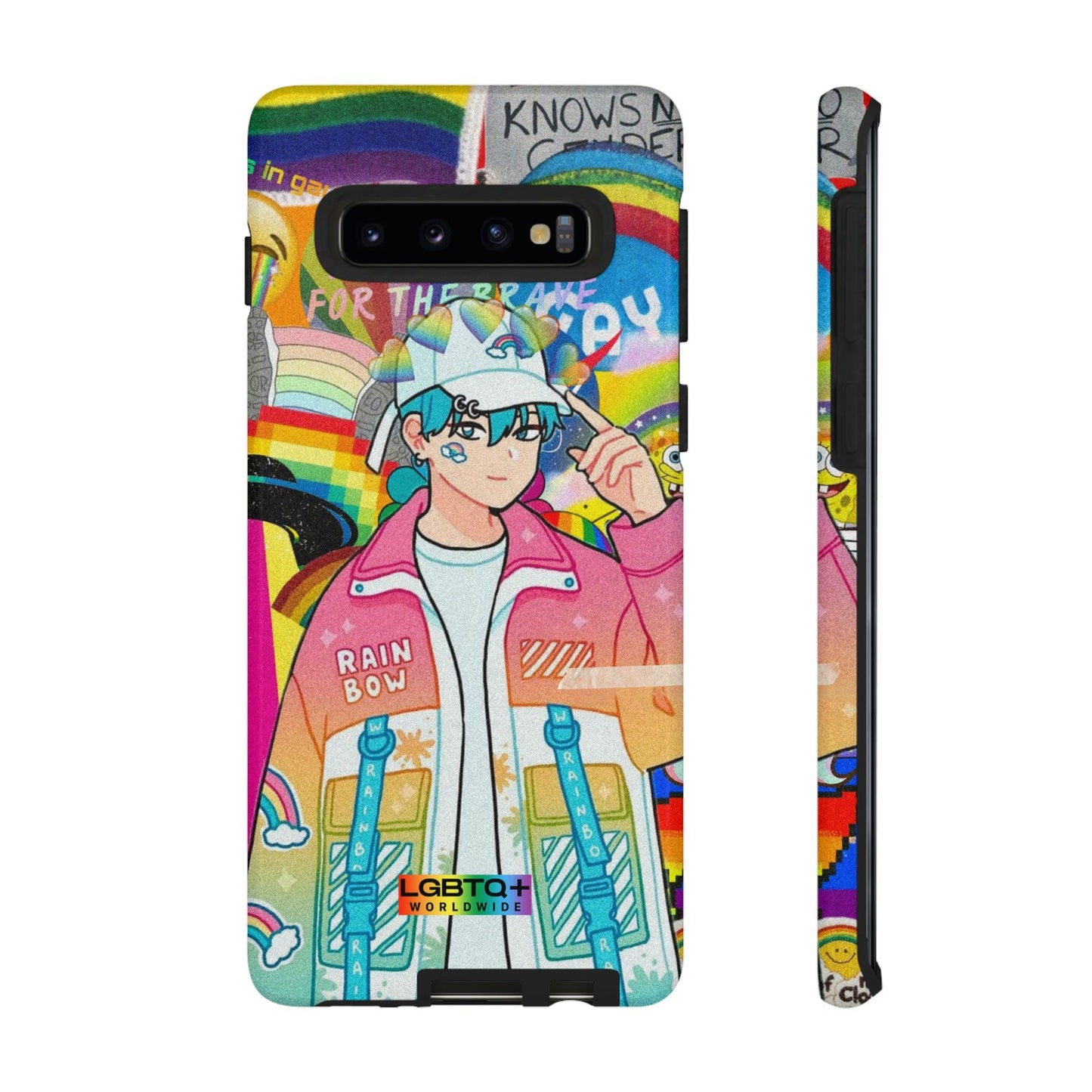 LGBTQWorldwide - ,,REGENBOGEN JUNGE" Doppelgehäuse Handyhülle Accessories, Glossy, iPhone Cases, Matte, Phone accessory, Phone Cases, Samsung Cases, Thermo, Valentine's Day Picks lgbtq Bekleidung Accessoires unisex Zubehör