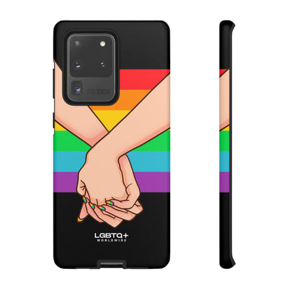 LGBTQWorldwide - ,,TOGETHER PRIDE" Doppelgehäuse Handyhülle Accessories, Glossy, iPhone Cases, Matte, Phone accessory, Phone Cases, Samsung Cases, Thermo, Valentine's Day Picks lgbtq Bekleidung Accessoires unisex Zubehör