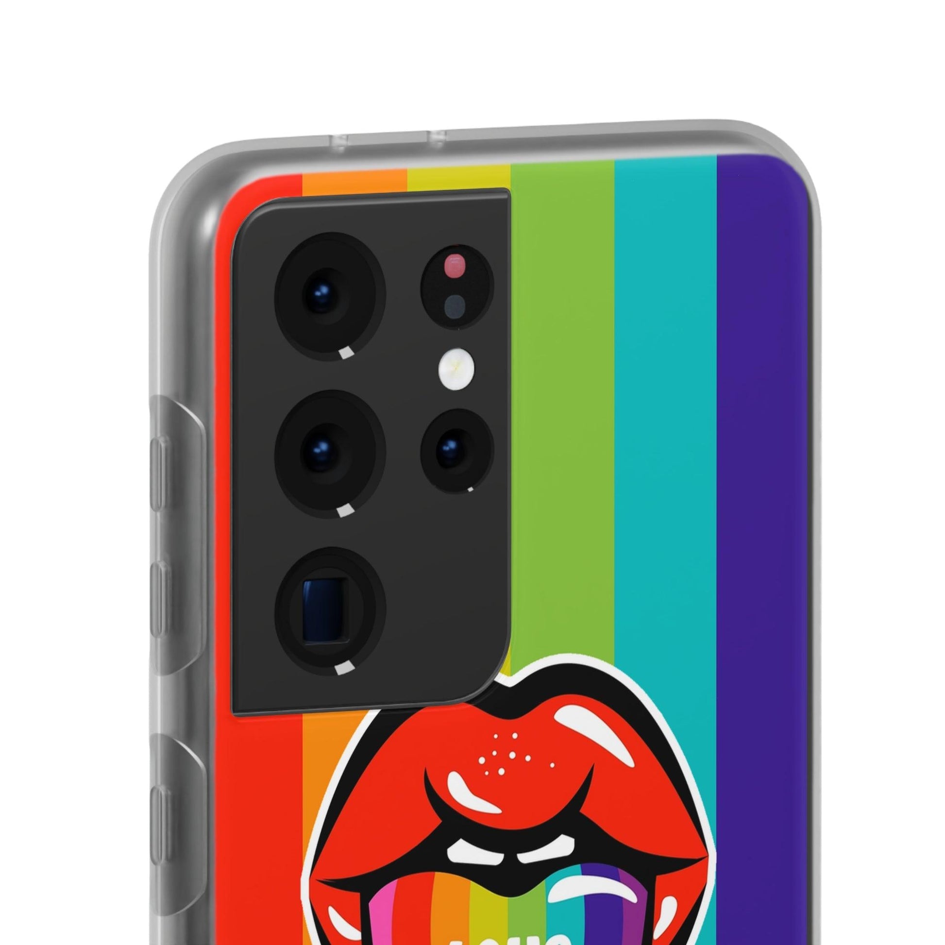 LGBTQWorldwide - ,,LIEBES ZUNGE" Flexible Handyhülle Accessories, Case, iPhone, iPhone Cases, Phone accessory, Phone Cases, Samsung Cases, silikon, Valentine's Day promotion lgbtq Bekleidung Accessoires unisex Zubehör