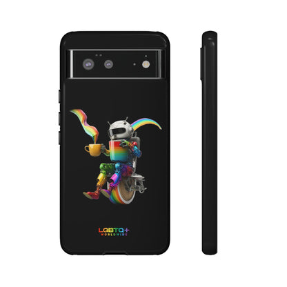 LGBTQWorldwide - ,,LUSTIGER ROBOTER" Doppelgehäuse Handyhülle Accessories, Glossy, iPhone Cases, Matte, Phone accessory, Phone Cases, Samsung Cases, tough, Valentine's Day Picks lgbtq Bekleidung Accessoires unisex Zubehör