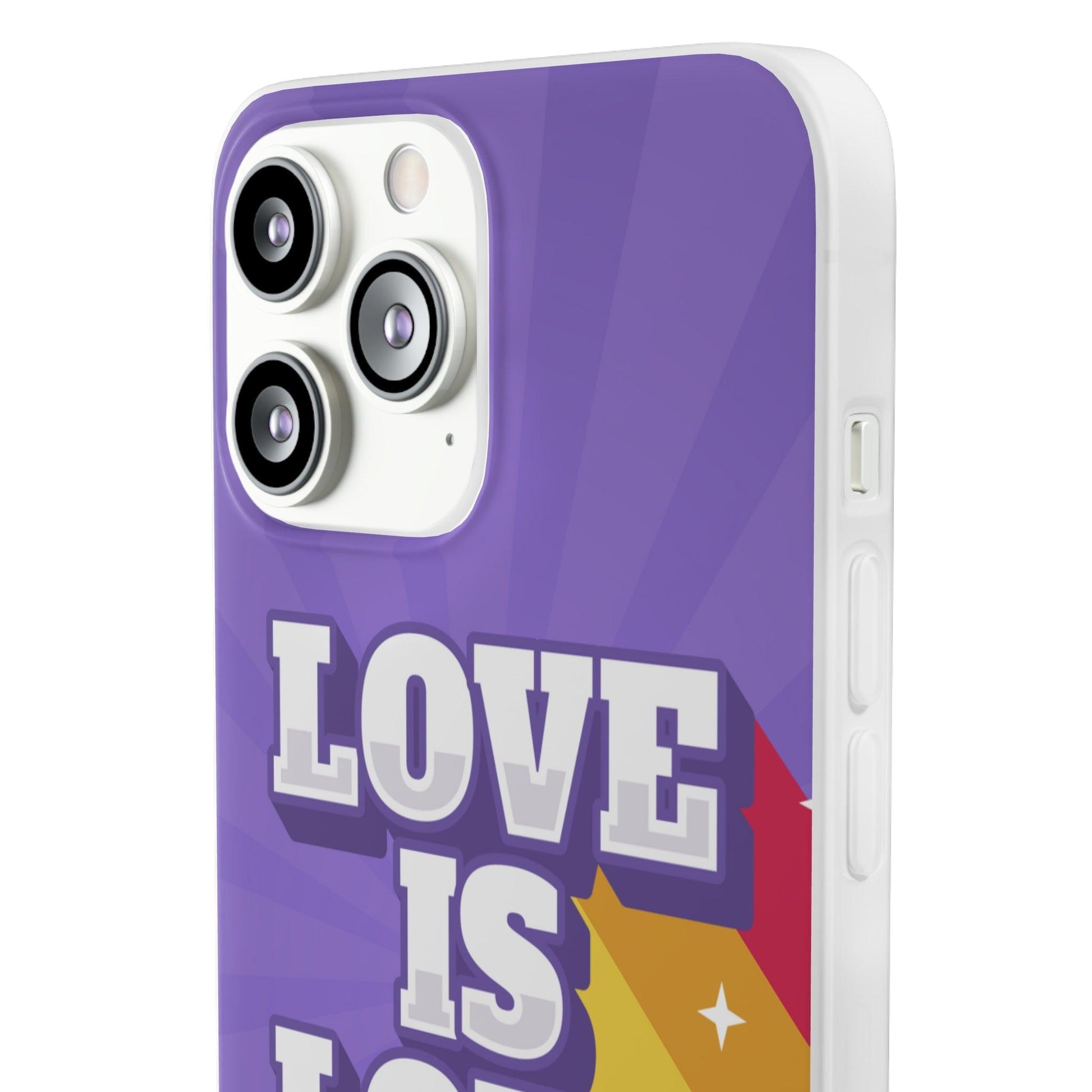 LGBTQWorldwide - ,,LOVE IS LOVE" Flexible Handyhülle Accessories, Case, iPhone, iPhone Cases, Phone accessory, Phone Cases, Samsung Cases, silikon, Valentine's Day promotion lgbtq Bekleidung Accessoires unisex Zubehör