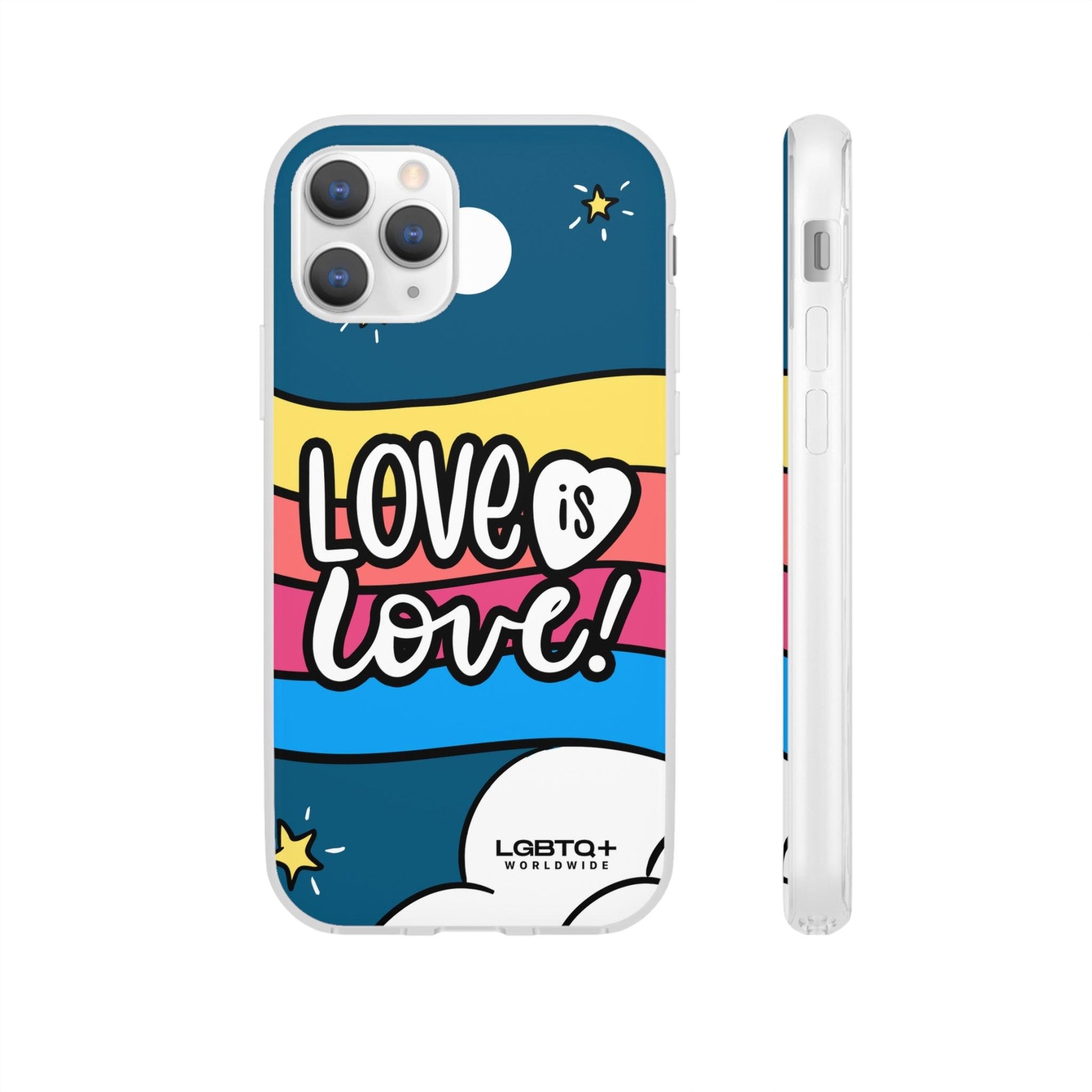 LGBTQWorldwide - ,,LIEBES WOLKE" Flexible Handyhülle Accessories, Case, iPhone, iPhone Cases, Phone accessory, Phone Cases, Samsung Cases, silikon, Valentine's Day promotion lgbtq Bekleidung Accessoires unisex Zubehör