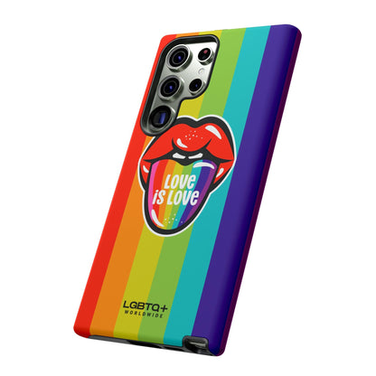 LGBTQWorldwide - ,,LIEBES ZUNGE" Doppelgehäuse Handyhülle Accessories, Glossy, iPhone Cases, Matte, Phone accessory, Phone Cases, Samsung Cases, Thermo, Valentine's Day Picks lgbtq Bekleidung Accessoires unisex Zubehör