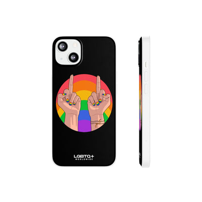 LGBTQWorldwide - ,,GIVE A FUCK" Flexible Handyhülle Accessories, Case, iPhone, iPhone Cases, Phone accessory, Phone Cases, Samsung Cases, silikon, Valentine's Day promotion lgbtq Bekleidung Accessoires unisex Zubehör