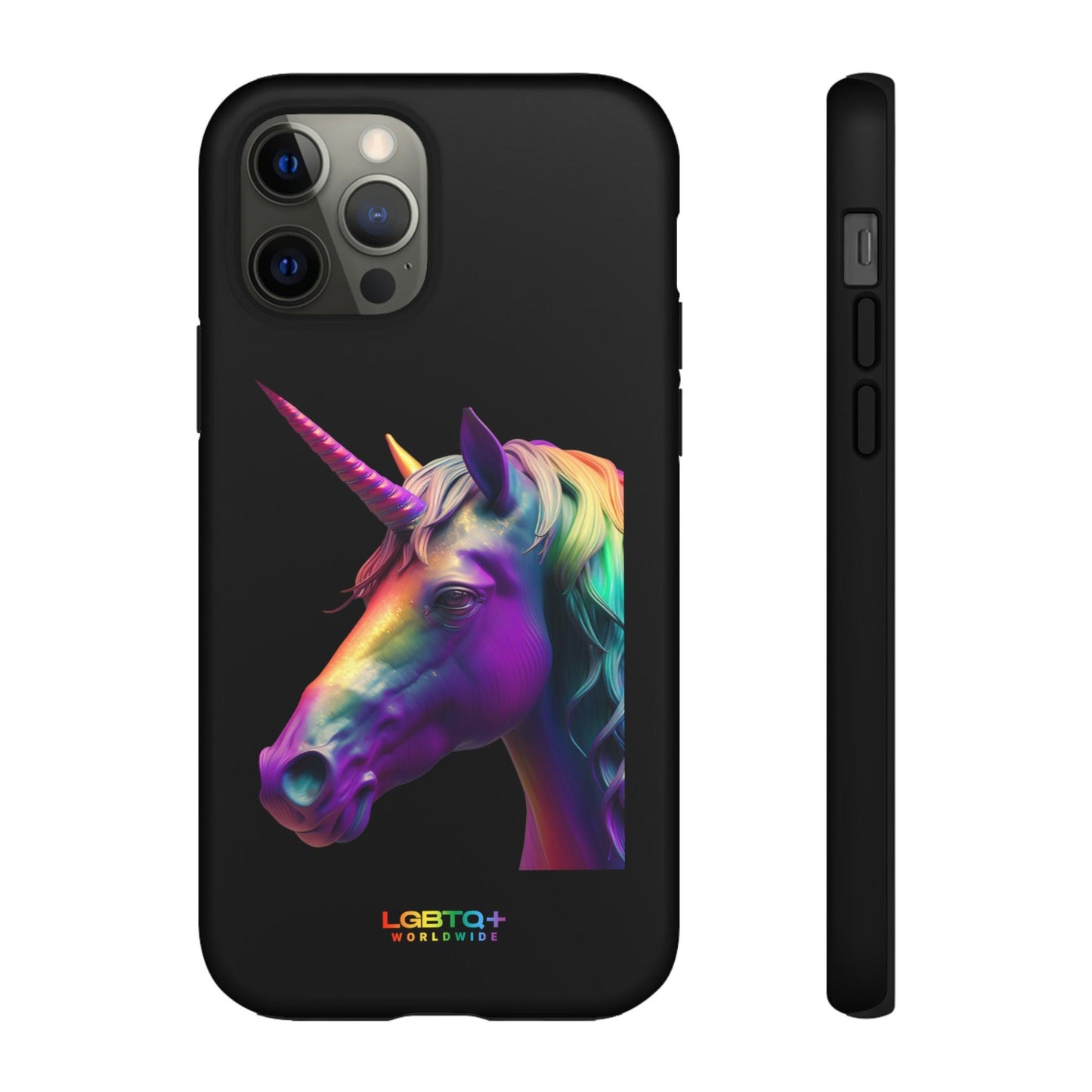 LGBTQWorldwide - ,,REGENBOGEN EINHORN" Doppelgehäuse Handyhülle Accessories, Glossy, iPhone Cases, Matte, Phone accessory, Phone Cases, Samsung Cases, tough, Valentine's Day Picks lgbtq Bekleidung Accessoires unisex Zubehör