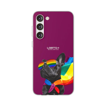 LGBTQWorldwide - ,,GLÜCKLICHER HUND" Flexible Handyhülle Accessories, Case, iPhone, iPhone Cases, Phone accessory, Phone Cases, Samsung Cases, silikon, Valentine's Day promotion lgbtq Bekleidung Accessoires unisex Zubehör