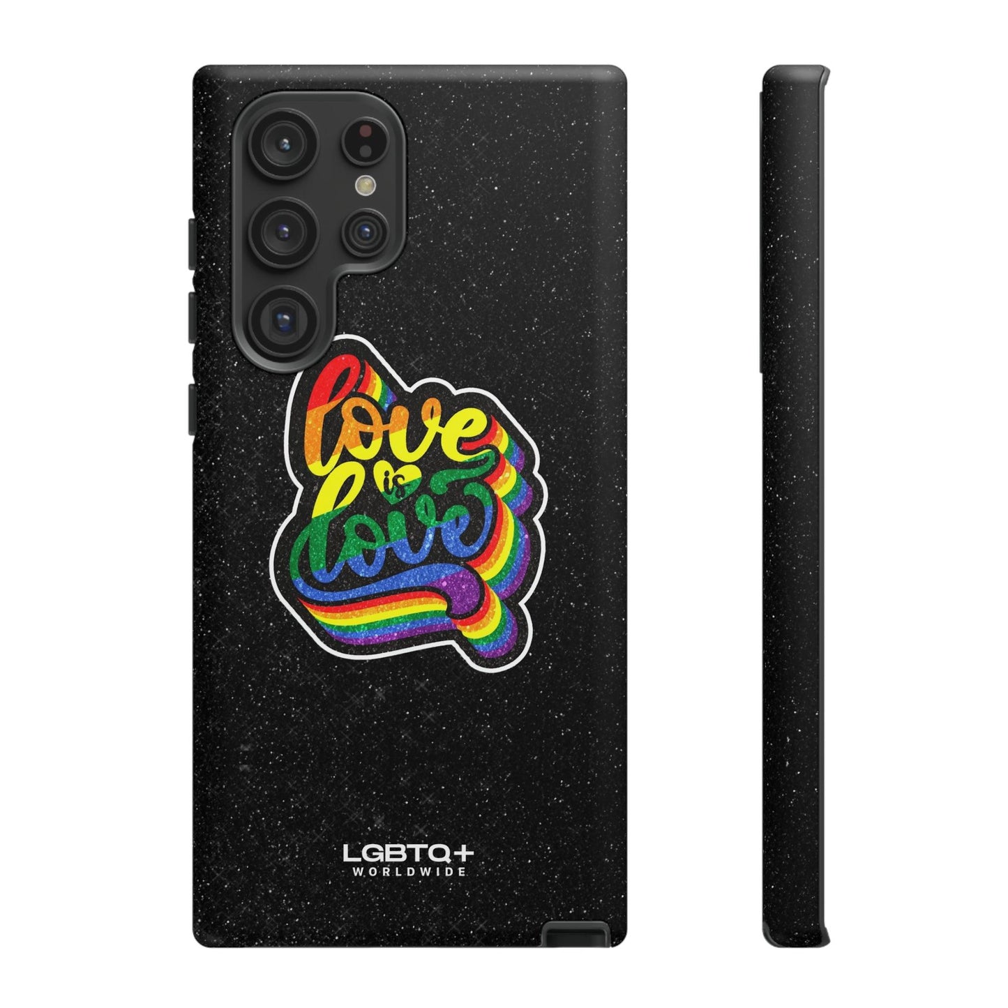 LGBTQWorldwide - ,,LOVE IS LOVE" Doppelgehäuse Handyhülle Accessories, Glossy, iPhone Cases, Matte, Phone accessory, Phone Cases, Samsung Cases, Thermo, Valentine's Day Picks lgbtq Bekleidung Accessoires unisex Zubehör