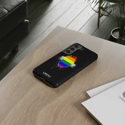 LGBTQWorldwide - ,,SCHWARZES LOCH" Doppelgehäuse Handyhülle Accessories, Glossy, iPhone Cases, Matte, Phone accessory, Phone Cases, Samsung Cases, Thermo, Valentine's Day Picks lgbtq Bekleidung Accessoires unisex Zubehör