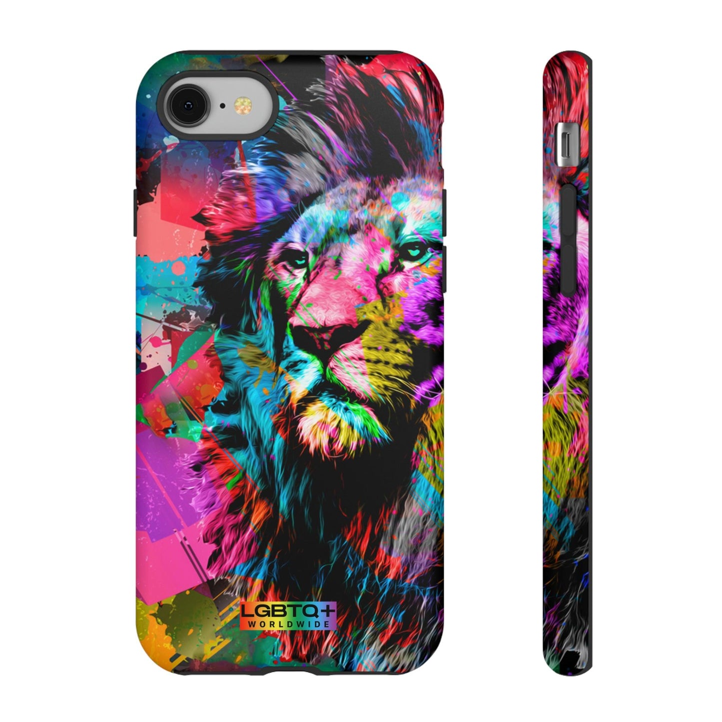 LGBTQWorldwide - ,,STARKER LÖWE" Doppelgehäuse Handyhülle Accessories, Glossy, iPhone Cases, Matte, Phone accessory, Phone Cases, Samsung Cases, Thermo, Valentine's Day Picks lgbtq Bekleidung Accessoires unisex Zubehör