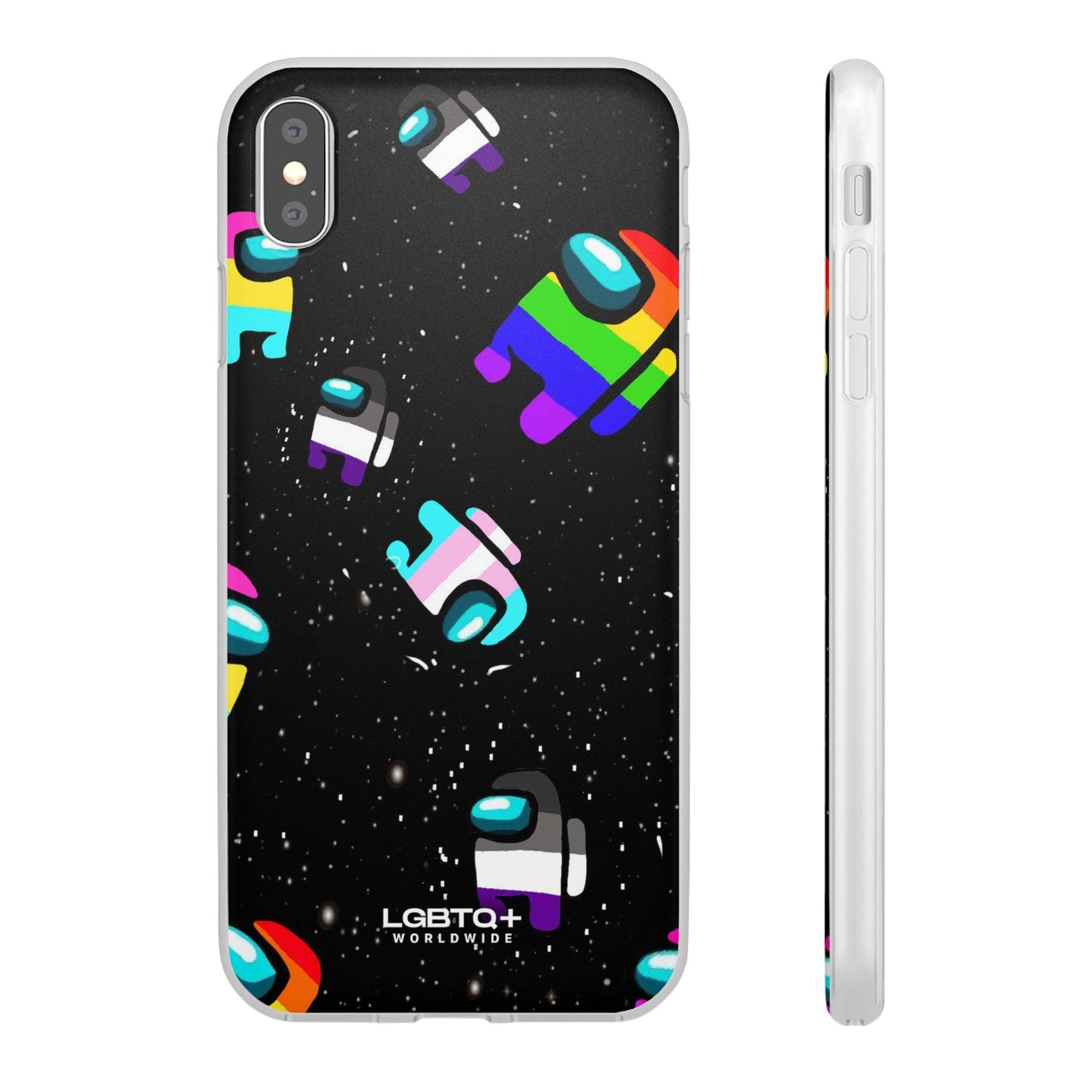 LGBTQWorldwide - ,,IMPOSTER" Flexible Handyhülle Accessories, Case, iPhone, iPhone Cases, Phone accessory, Phone Cases, Samsung Cases, silikon, Valentine's Day promotion lgbtq Bekleidung Accessoires unisex Zubehör