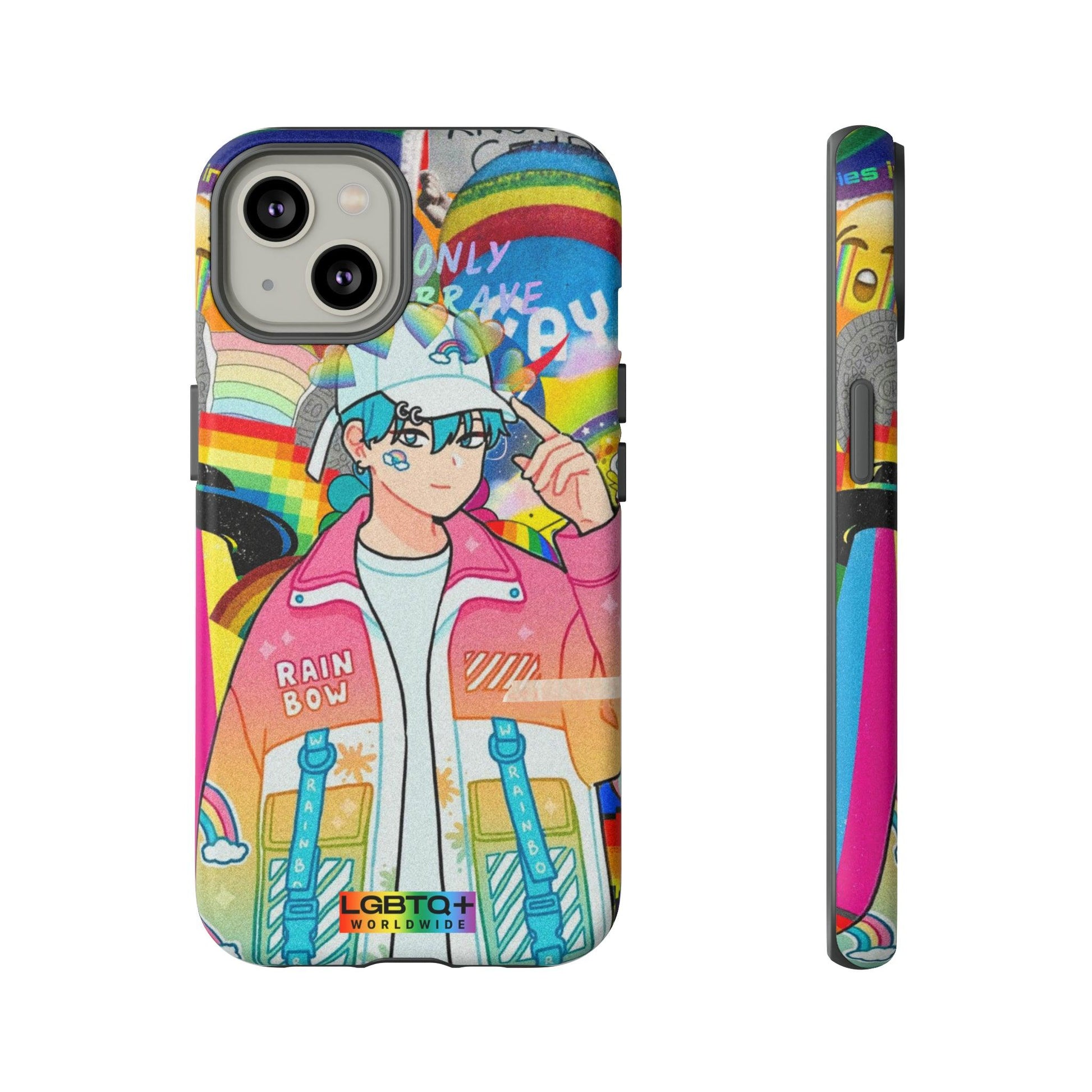 LGBTQWorldwide - ,,REGENBOGEN JUNGE" Doppelgehäuse Handyhülle Accessories, Glossy, iPhone Cases, Matte, Phone accessory, Phone Cases, Samsung Cases, Thermo, Valentine's Day Picks lgbtq Bekleidung Accessoires unisex Zubehör