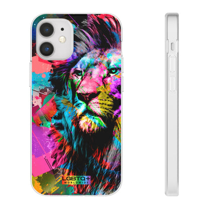 LGBTQWorldwide - ,,STARKER LÖWE" Flexible Handyhülle Accessories, Case, iPhone, iPhone Cases, Phone accessory, Phone Cases, Samsung Cases, silikon, Valentine's Day promotion lgbtq Bekleidung Accessoires unisex Zubehör