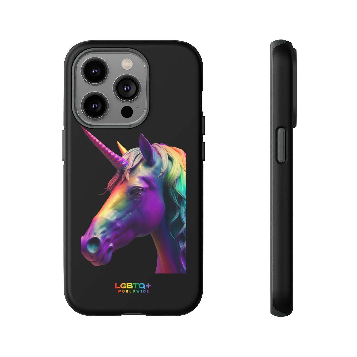 LGBTQWorldwide - ,,REGENBOGEN EINHORN" Doppelgehäuse Handyhülle Accessories, Glossy, iPhone Cases, Matte, Phone accessory, Phone Cases, Samsung Cases, tough, Valentine's Day Picks lgbtq Bekleidung Accessoires unisex Zubehör